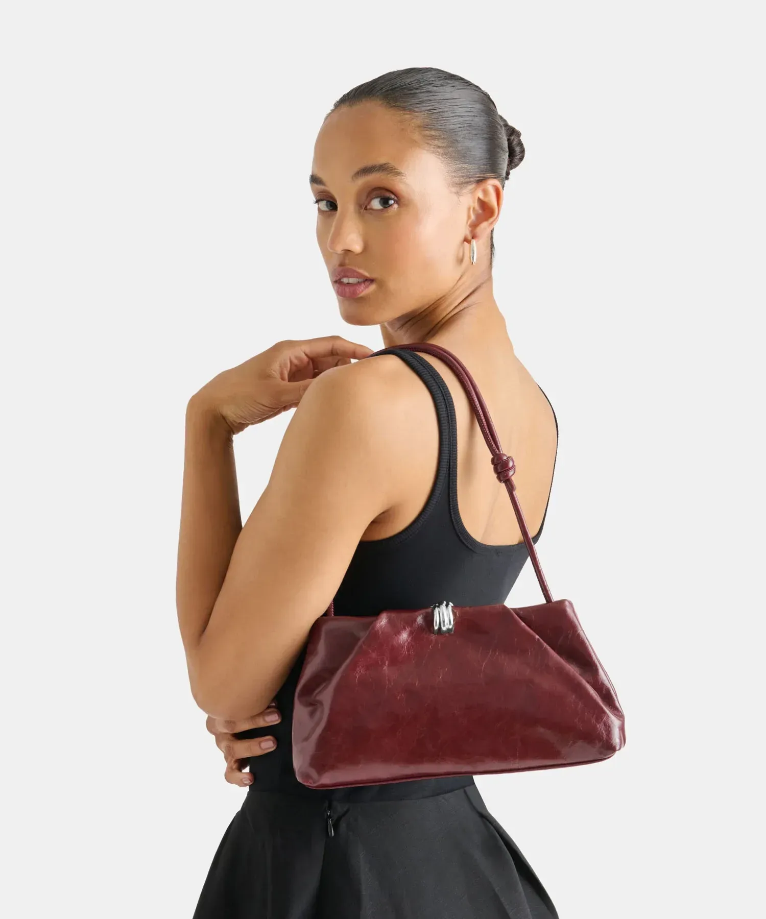 Ravel Shoulder Bag Oxblood Patent Leather