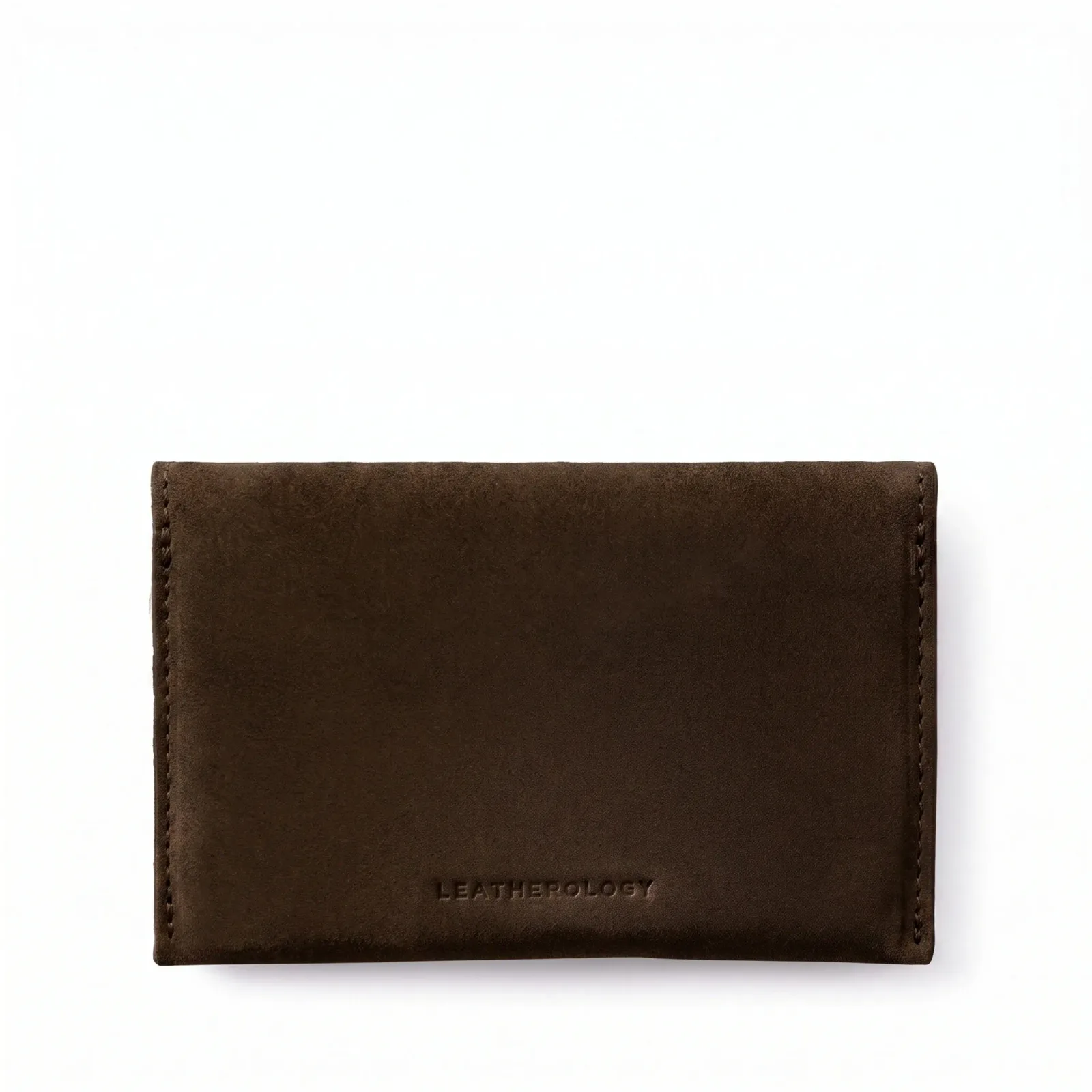 Envelope Card Case Tobacco Suede