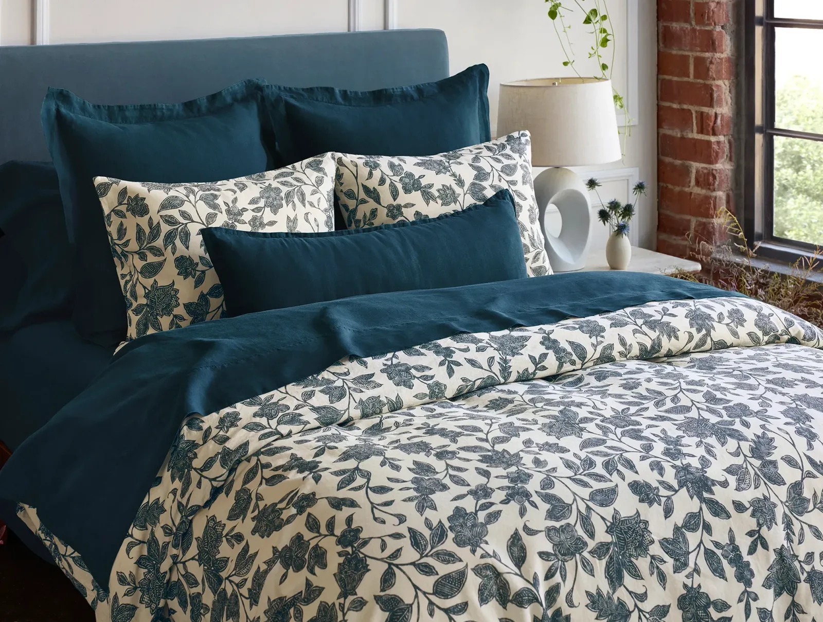 Ophelia Organic Print Duvet Set