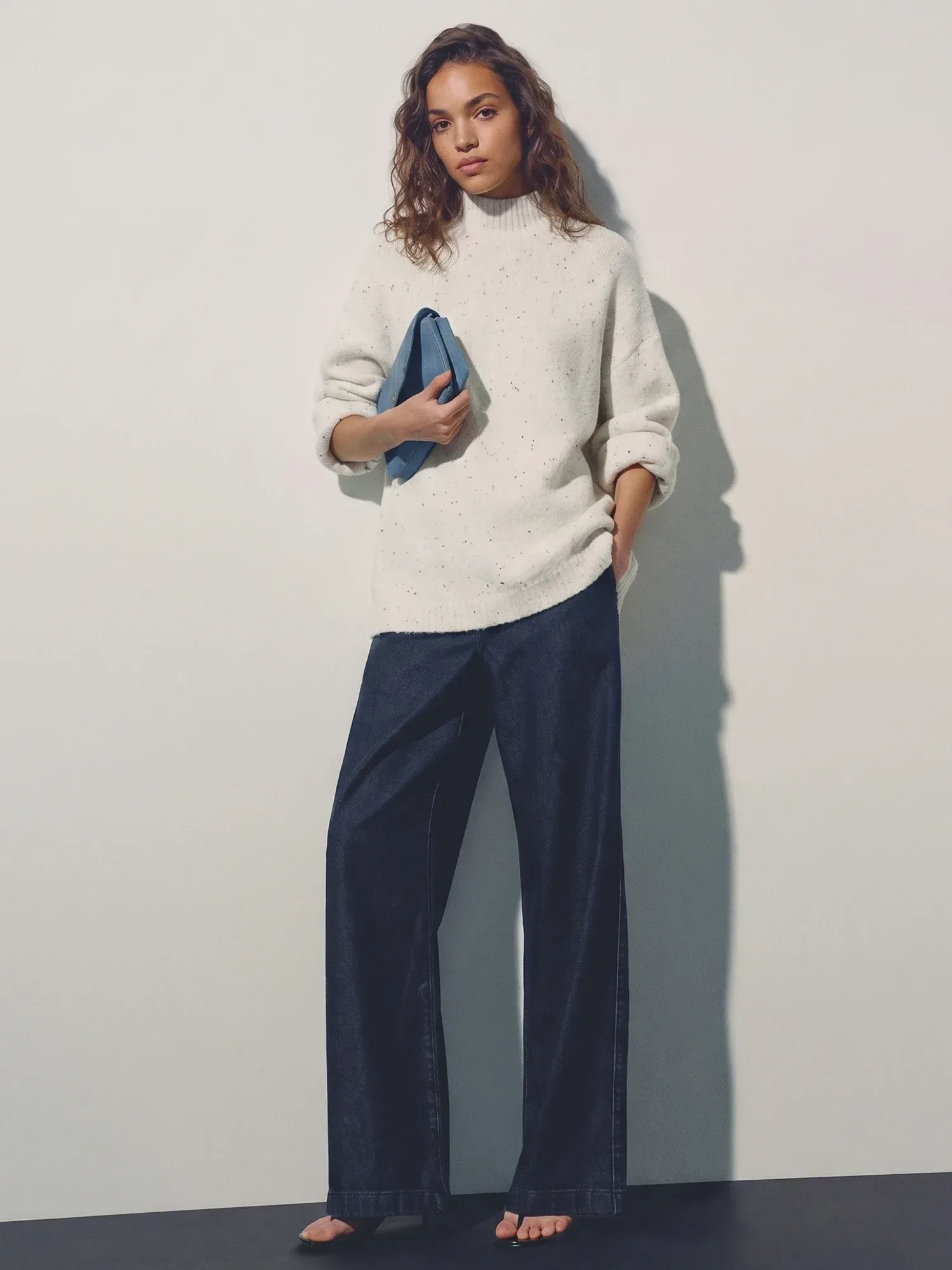 Speckled Oversized Knit Sweater