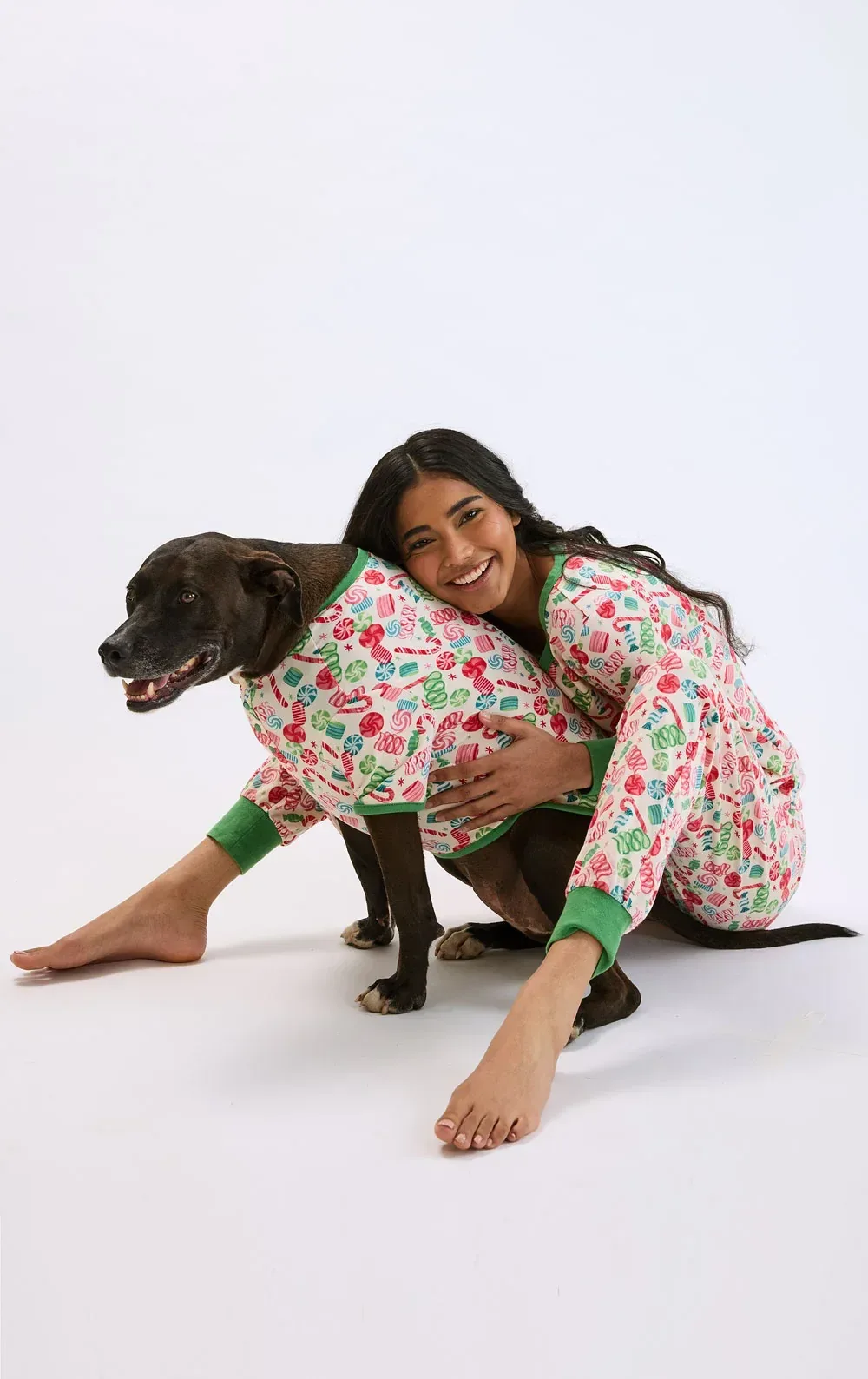 Ribbon Candy Matching Pet & Owner Pajamas