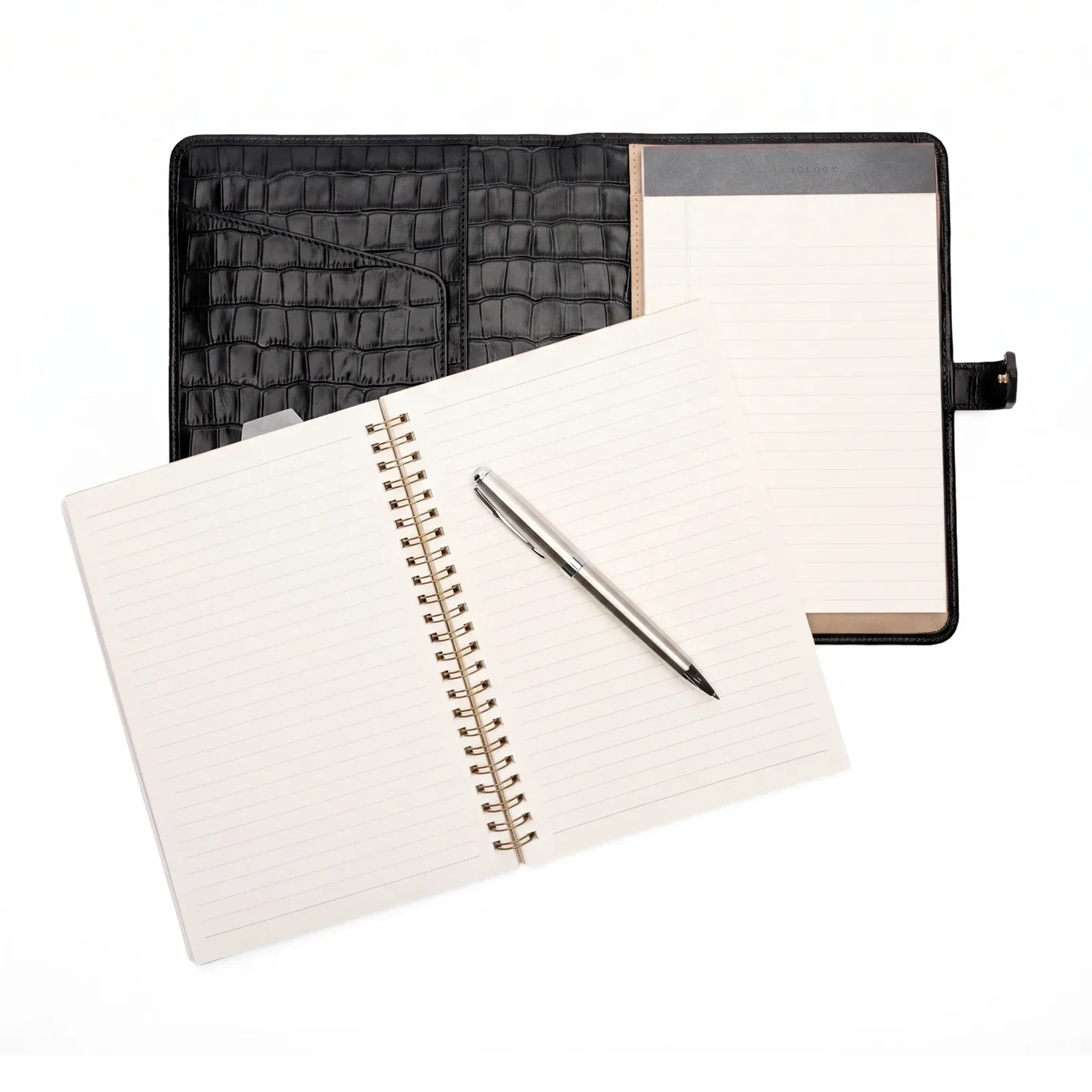 A5 2-in-1 Journal Gift Set Black Croc
