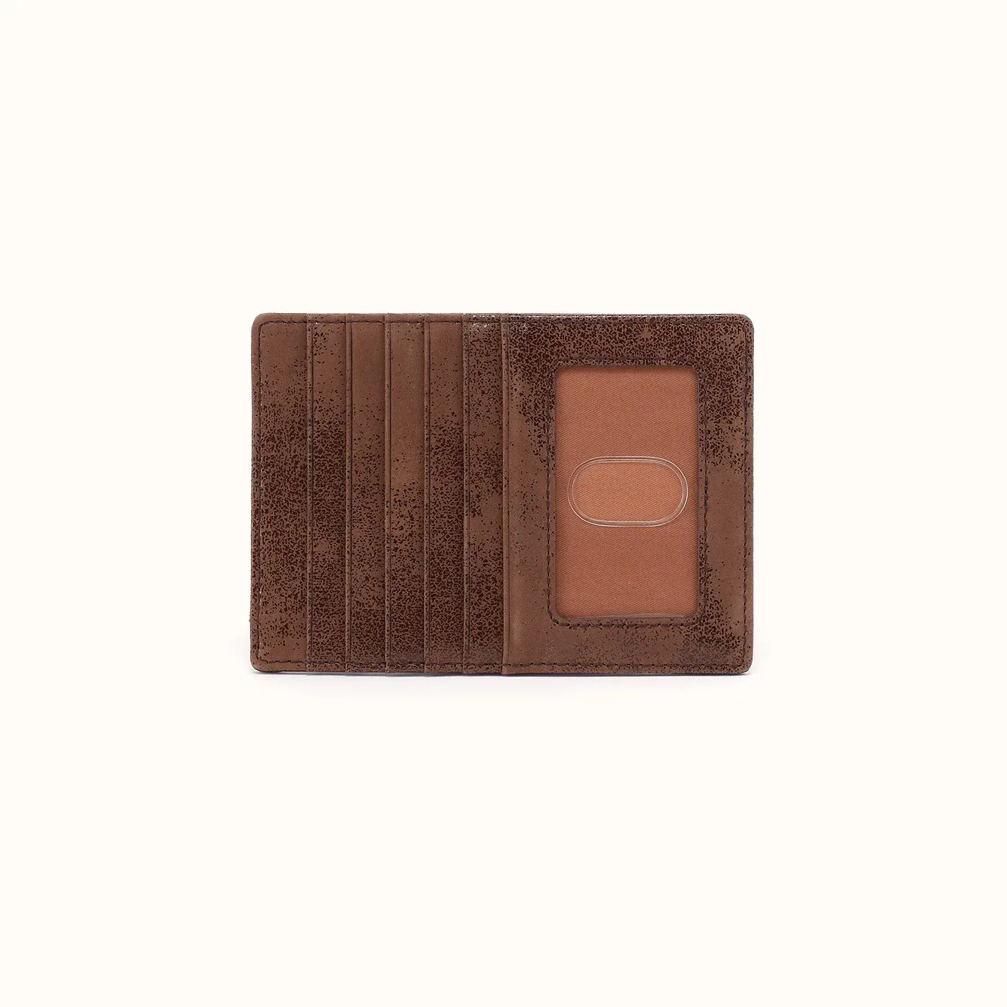 Euro Slide Card Case In Buffed Leather – Mocha