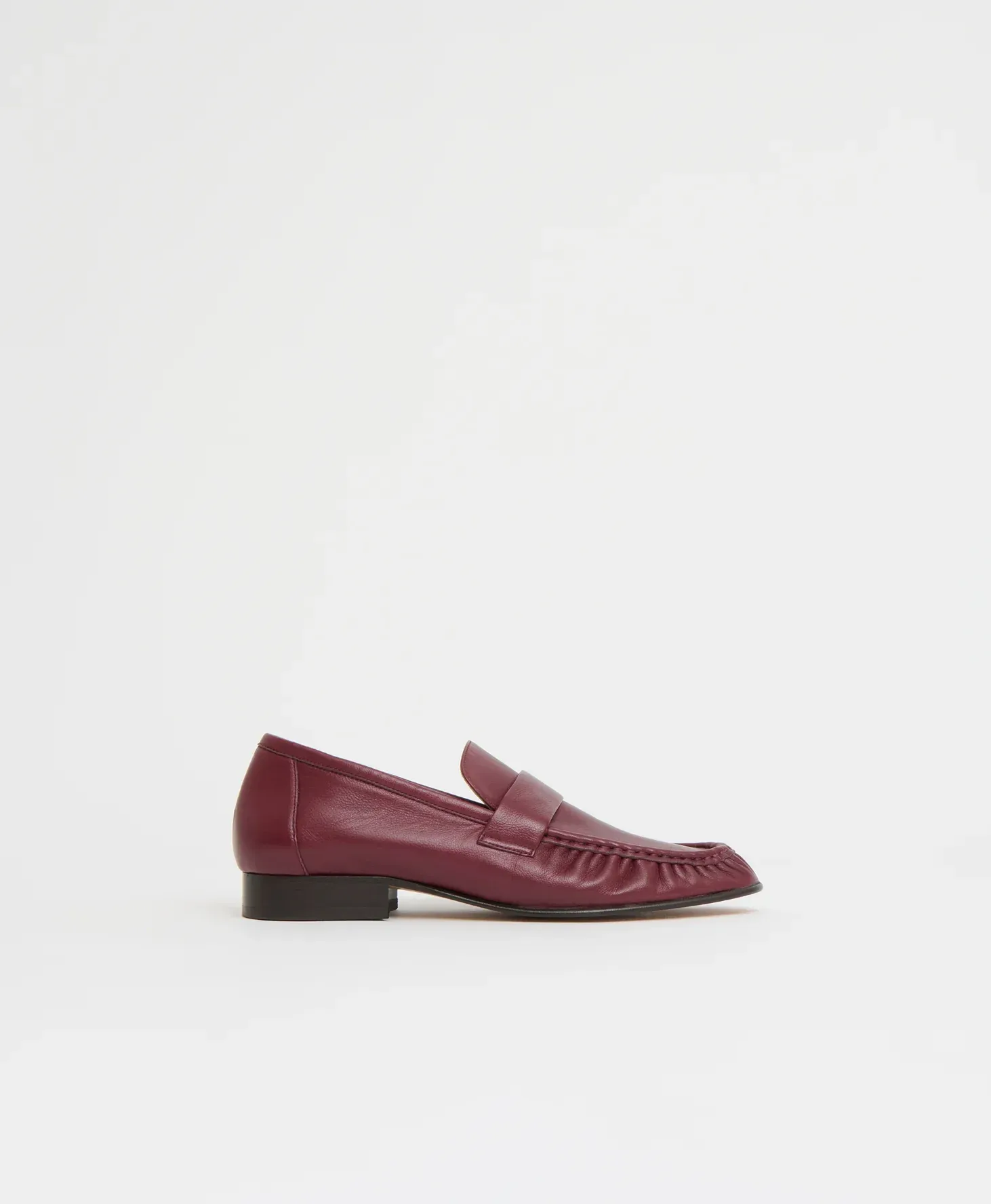 Ruched Loafer – Oxblood
