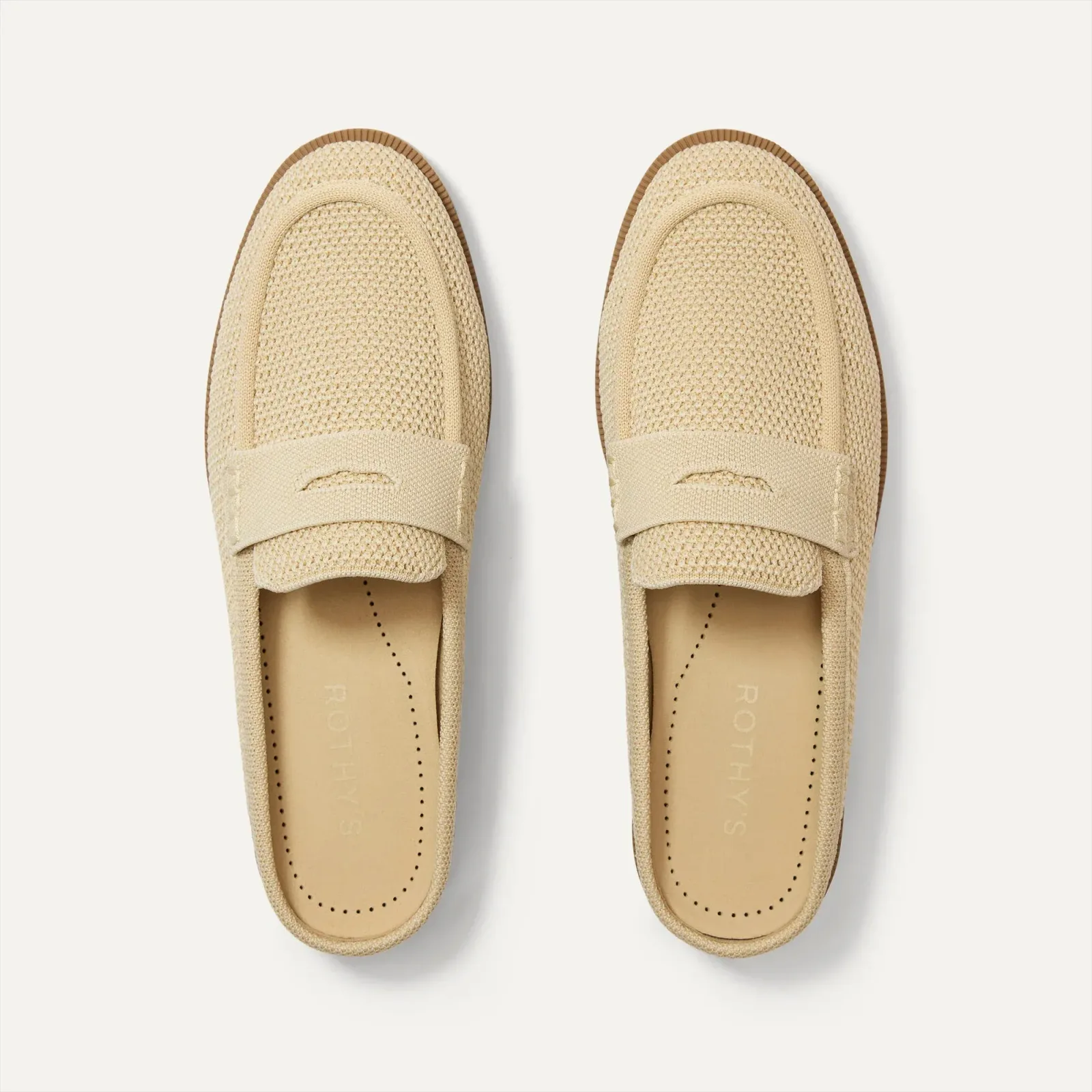 The Penny Loafer Mule – Sandstone Raffia-Knit