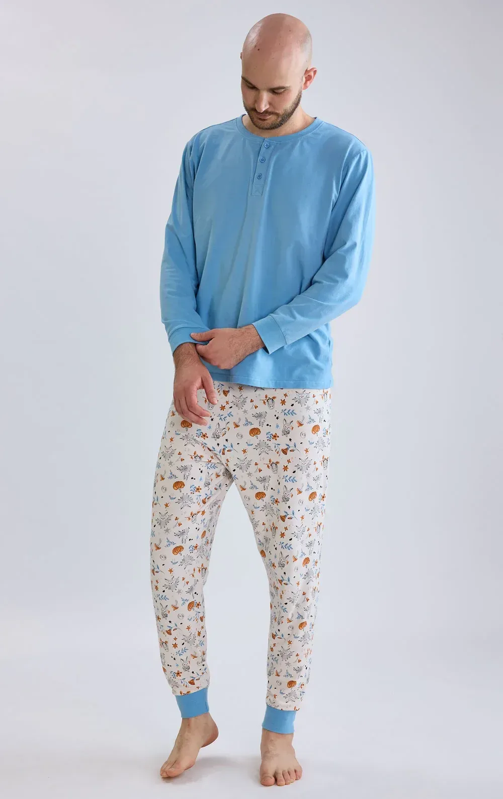 It’s Freaking Bats Henley Jogger Men’s Pajamas