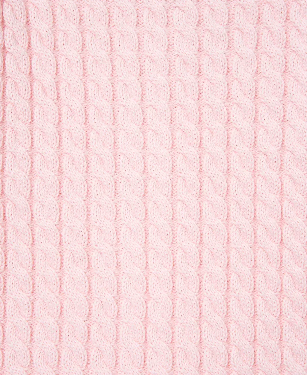 Pink Cable Sweater and Hat