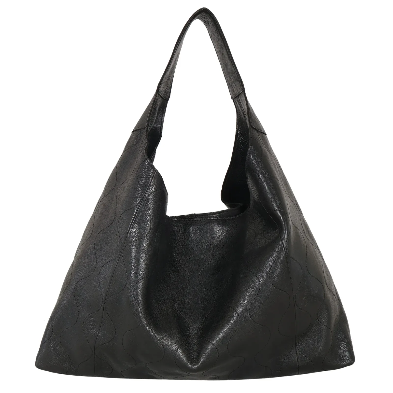 Lindsey Groovy Swirl Leather Tote Bag