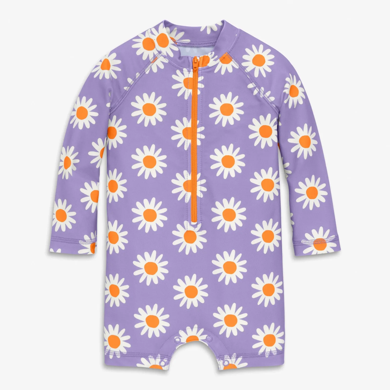 Clearance baby one-piece rash guard in daisies