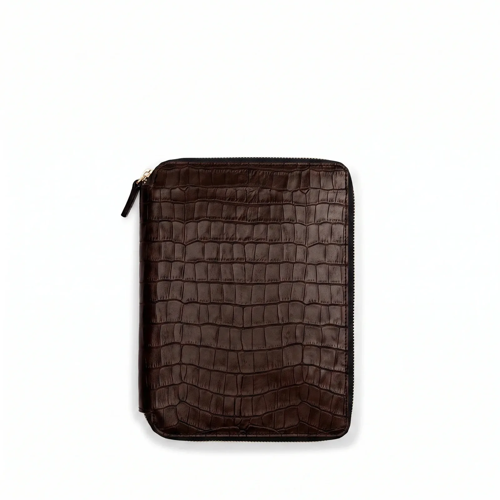 A5 2027 Zippered Planner Brown Croc