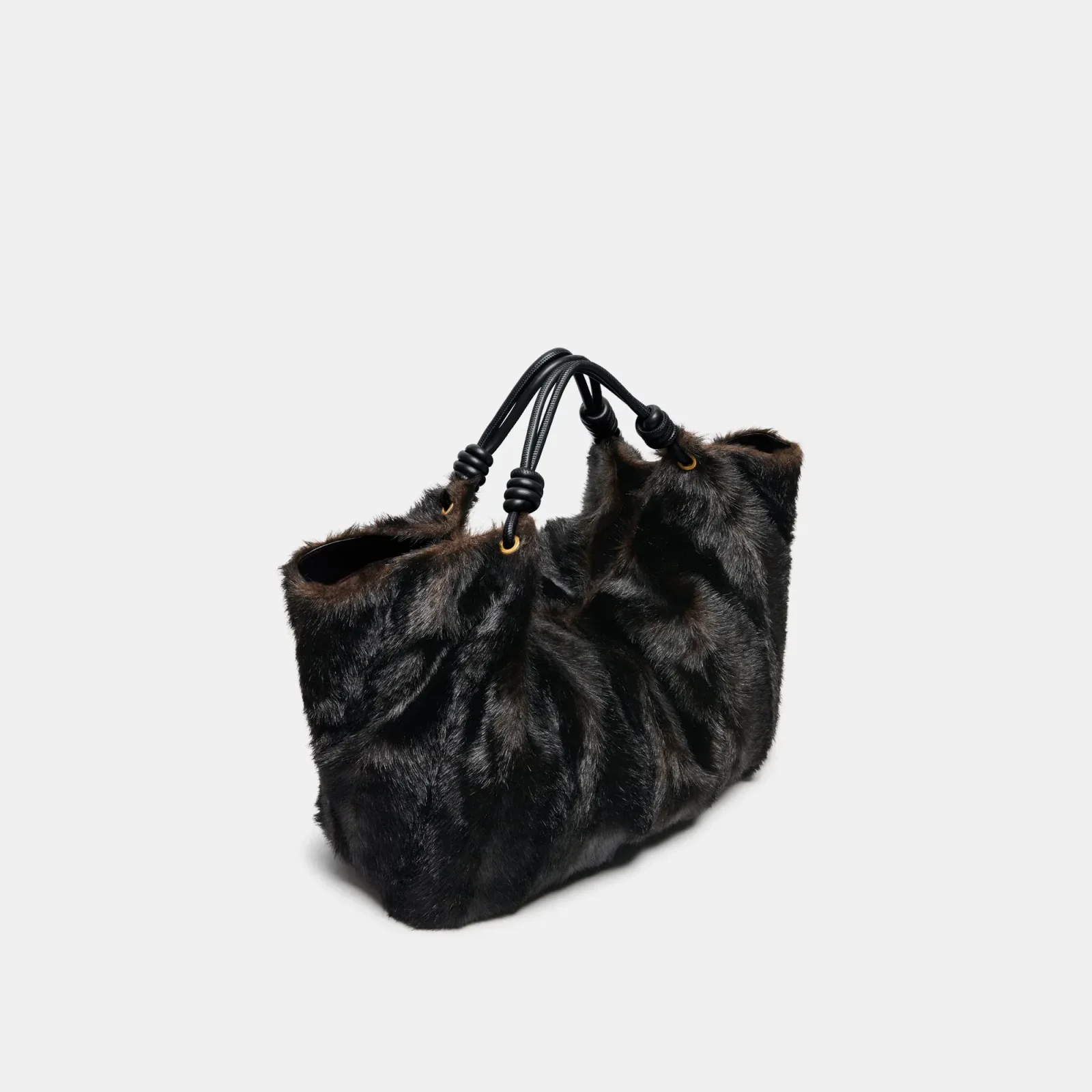Lilee Tote Espresso Faux Fur