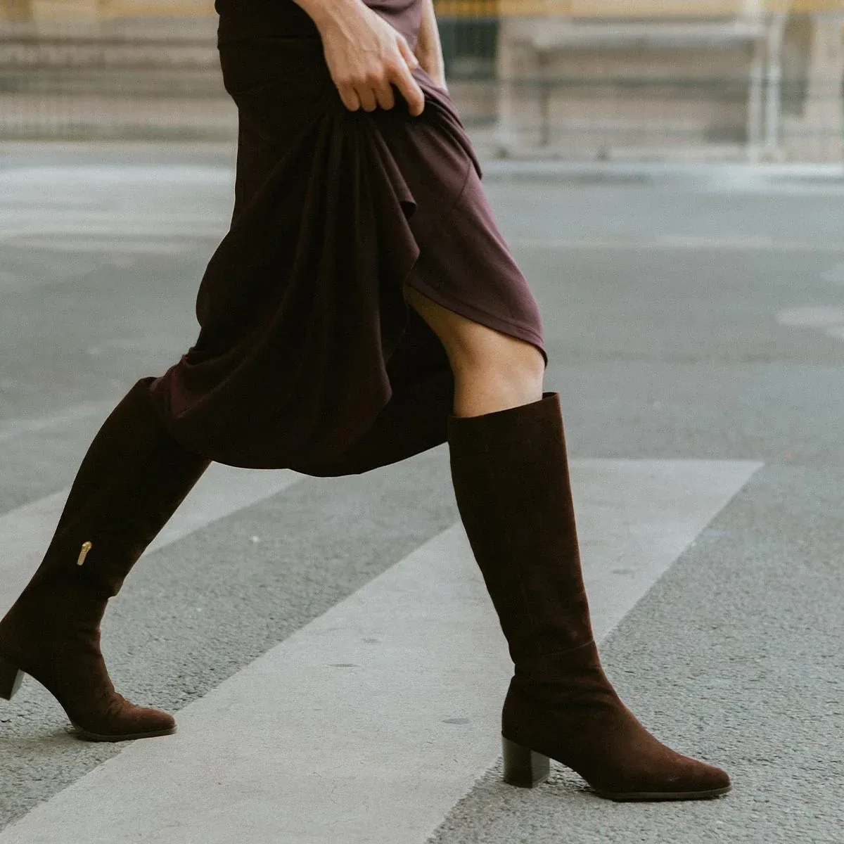 The Uptown Boot – Chocolate Suede