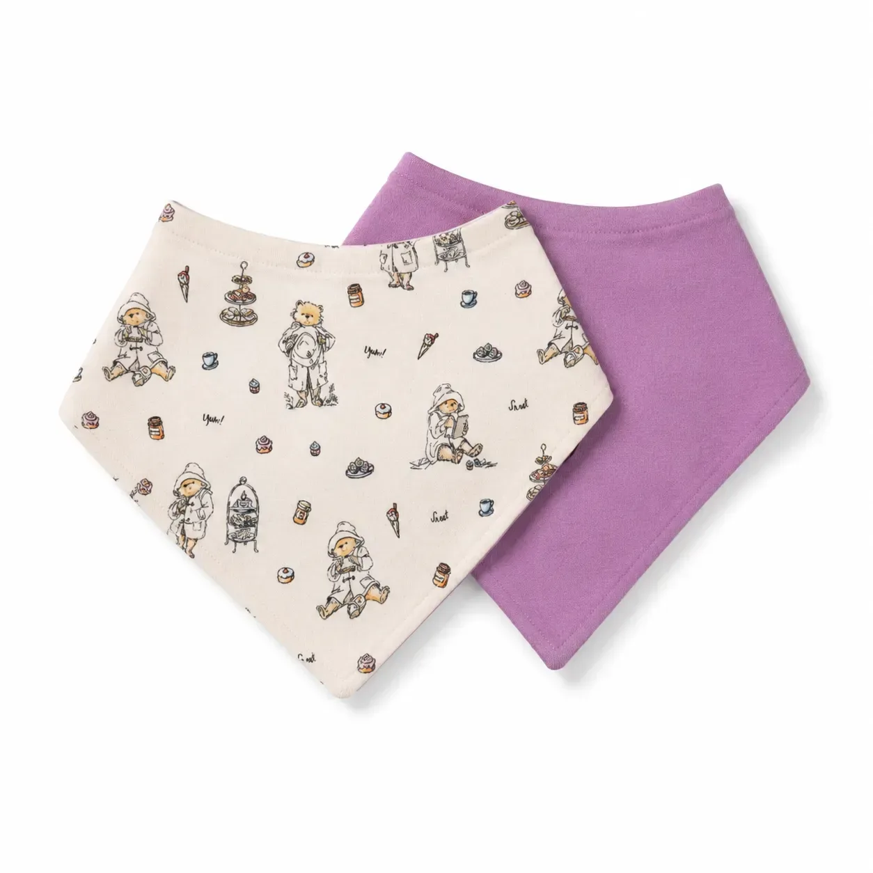 Sweet Paddington – Organic Bandana Bib, 2-Pack