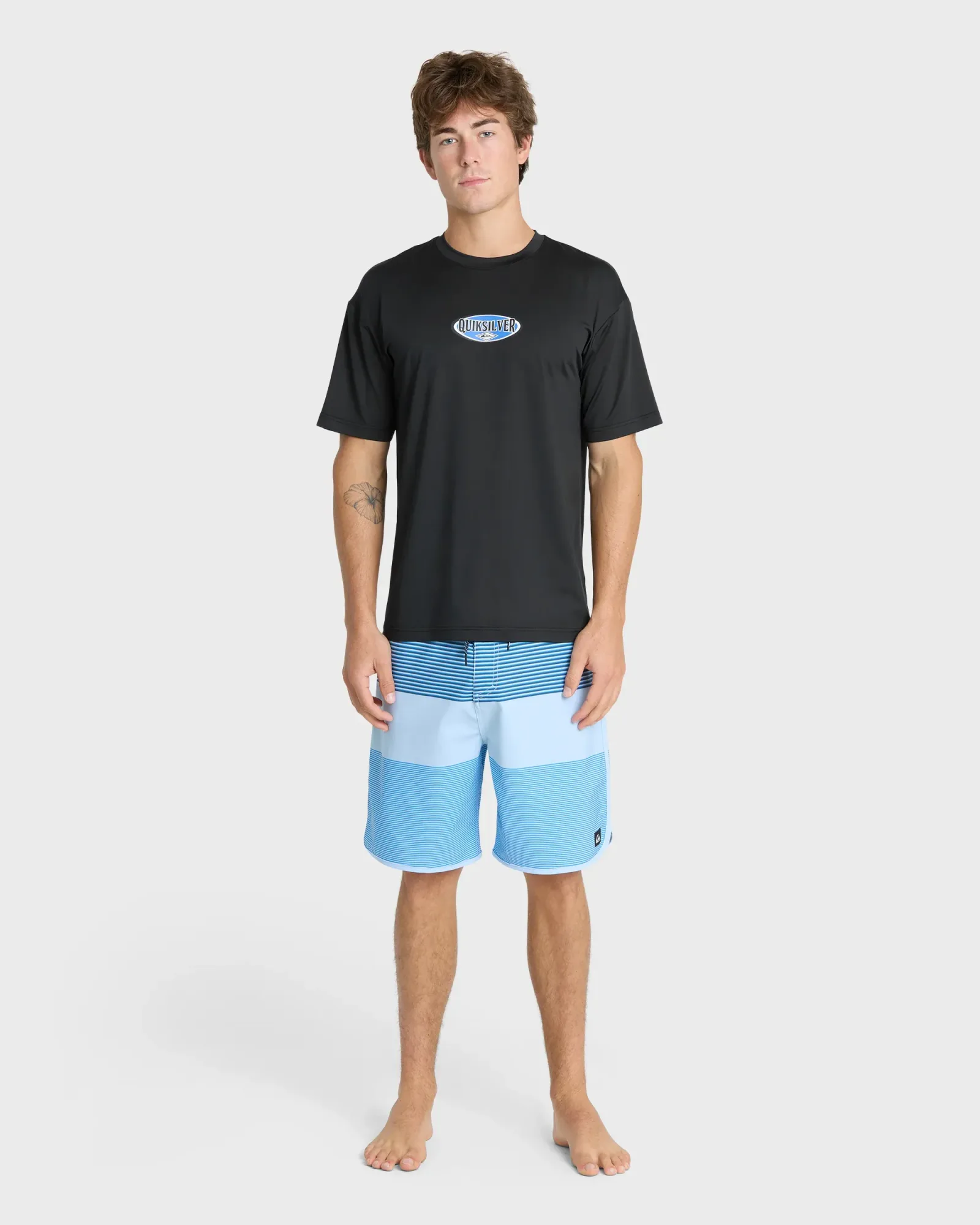 Direct Graphic 50 UPF Short Sleeve Surf Tee – Black