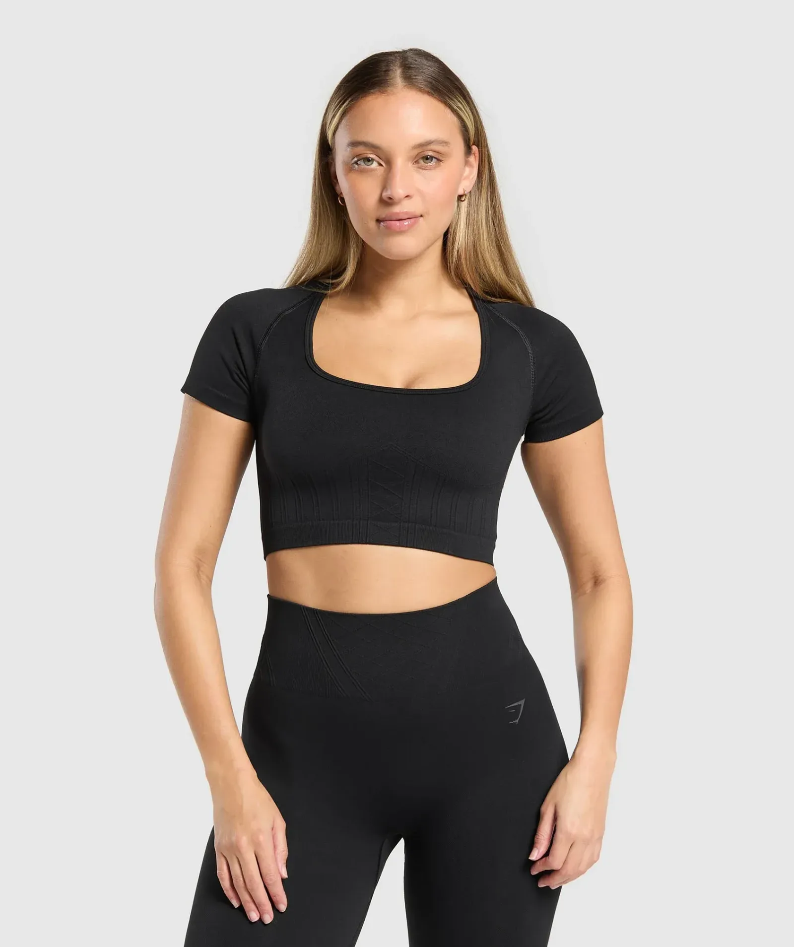 Gymshark Corset Seamless Crop Top – Black