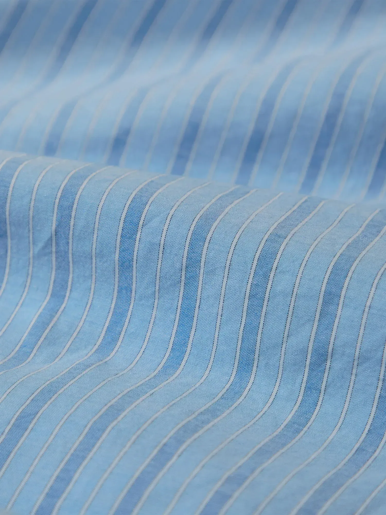 Pale Blue Favourite Shirt Kids Stripe Cotton Fitted Sheet