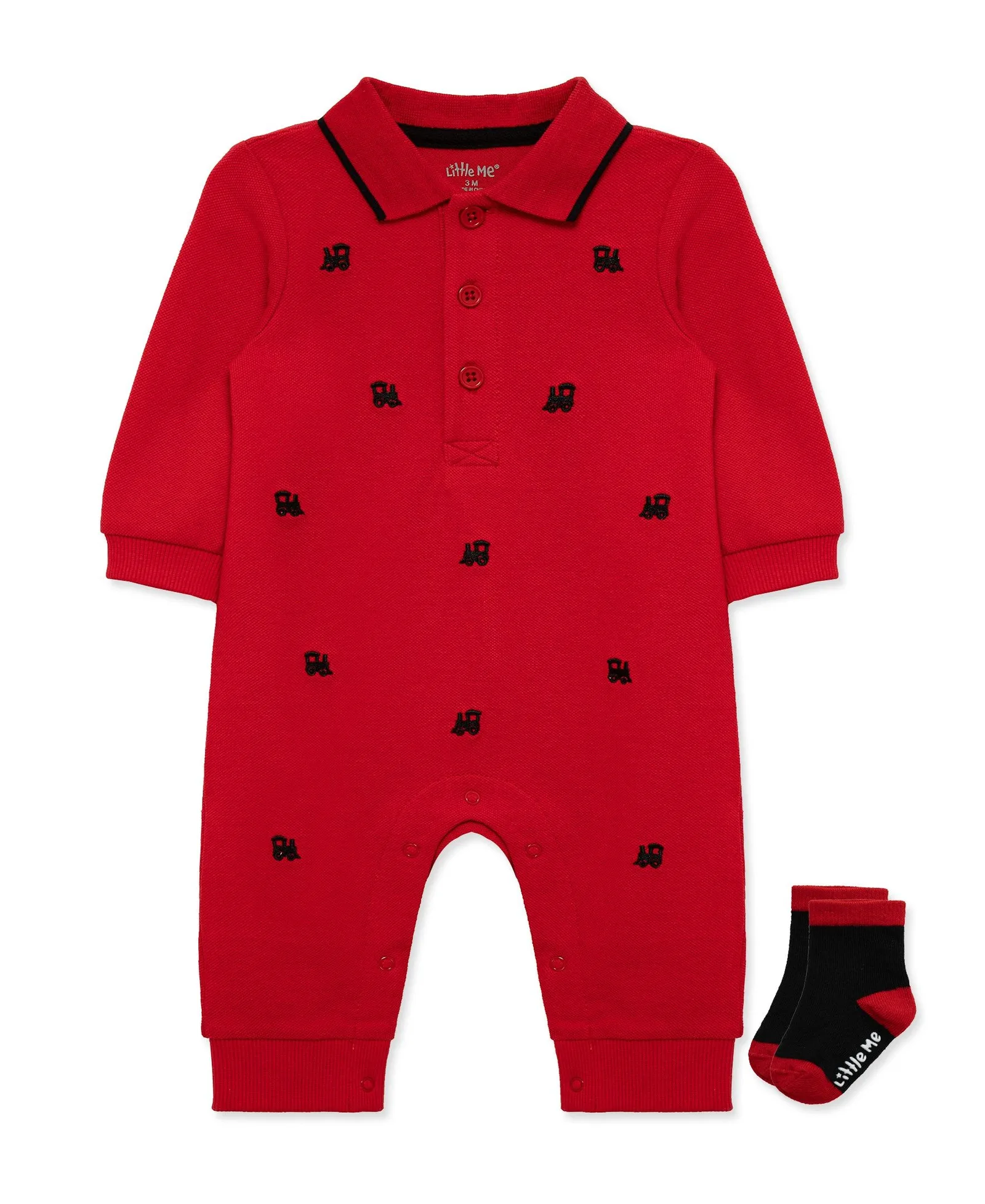 Train Treasures Coverall & Sock Set (3M-9M)