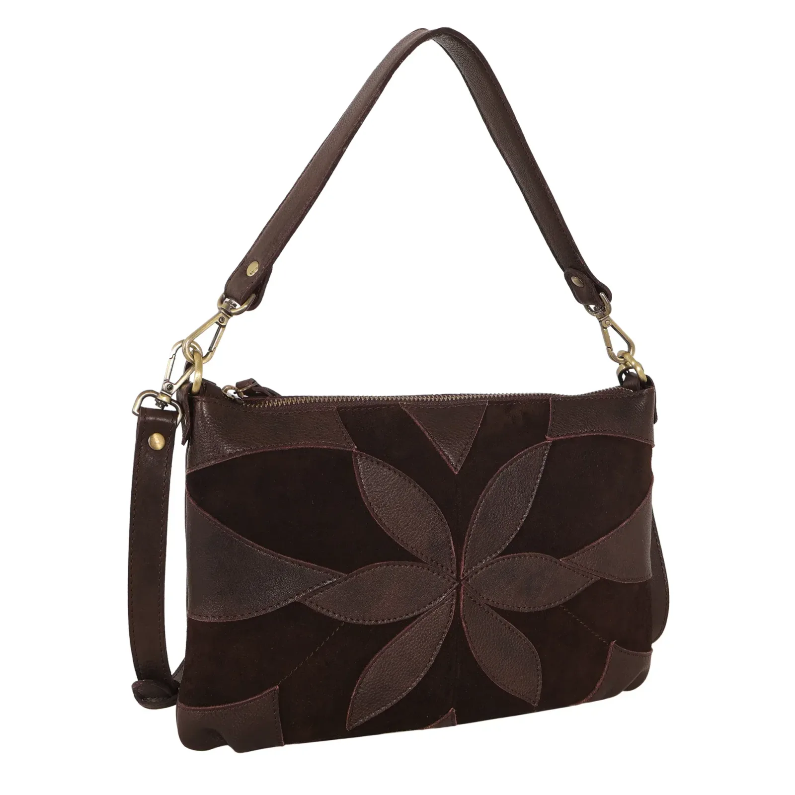 Stevie Suede Leather Crossbody Bag