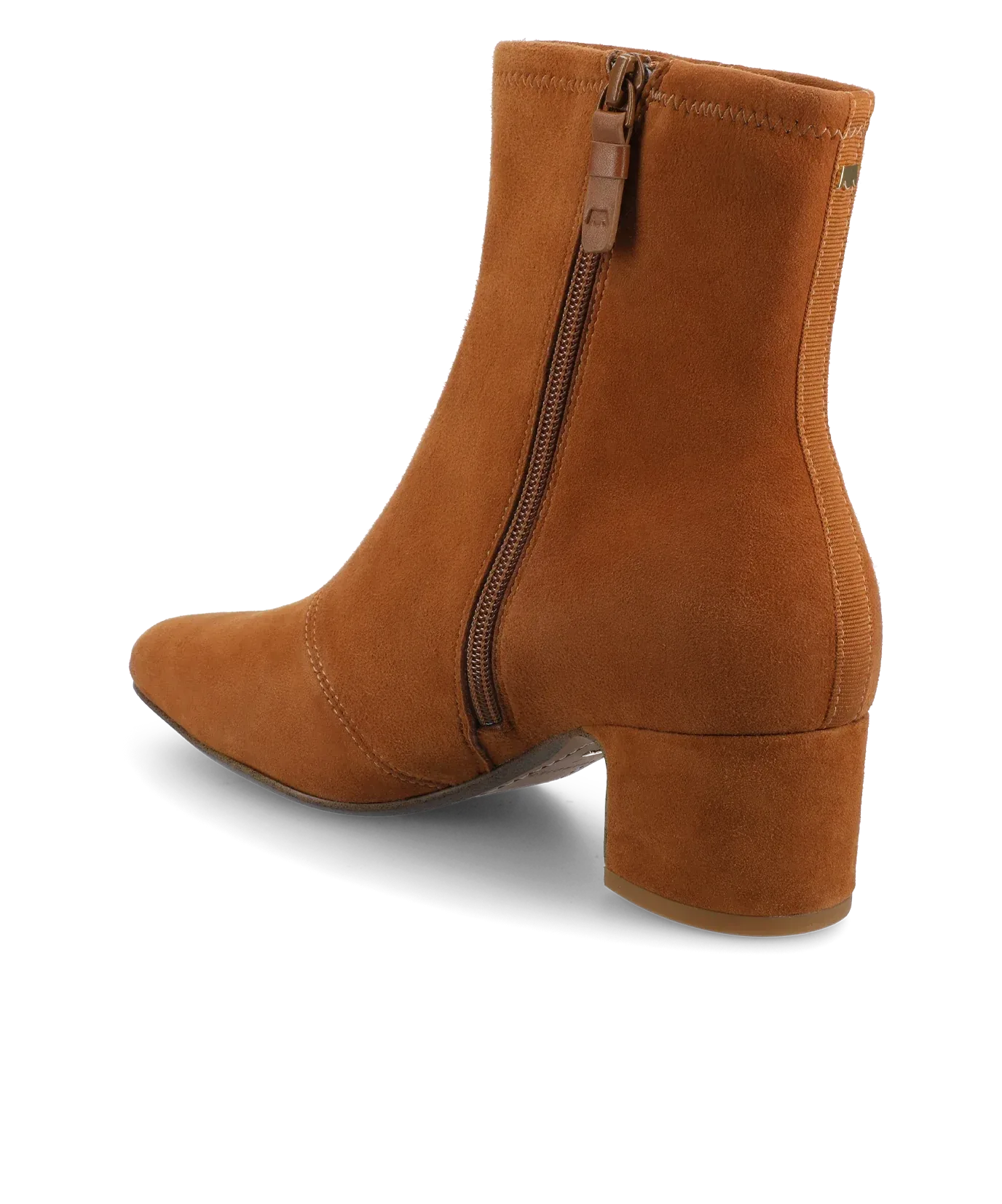 The Starling 50 Bootie – Tan Stretch Suede