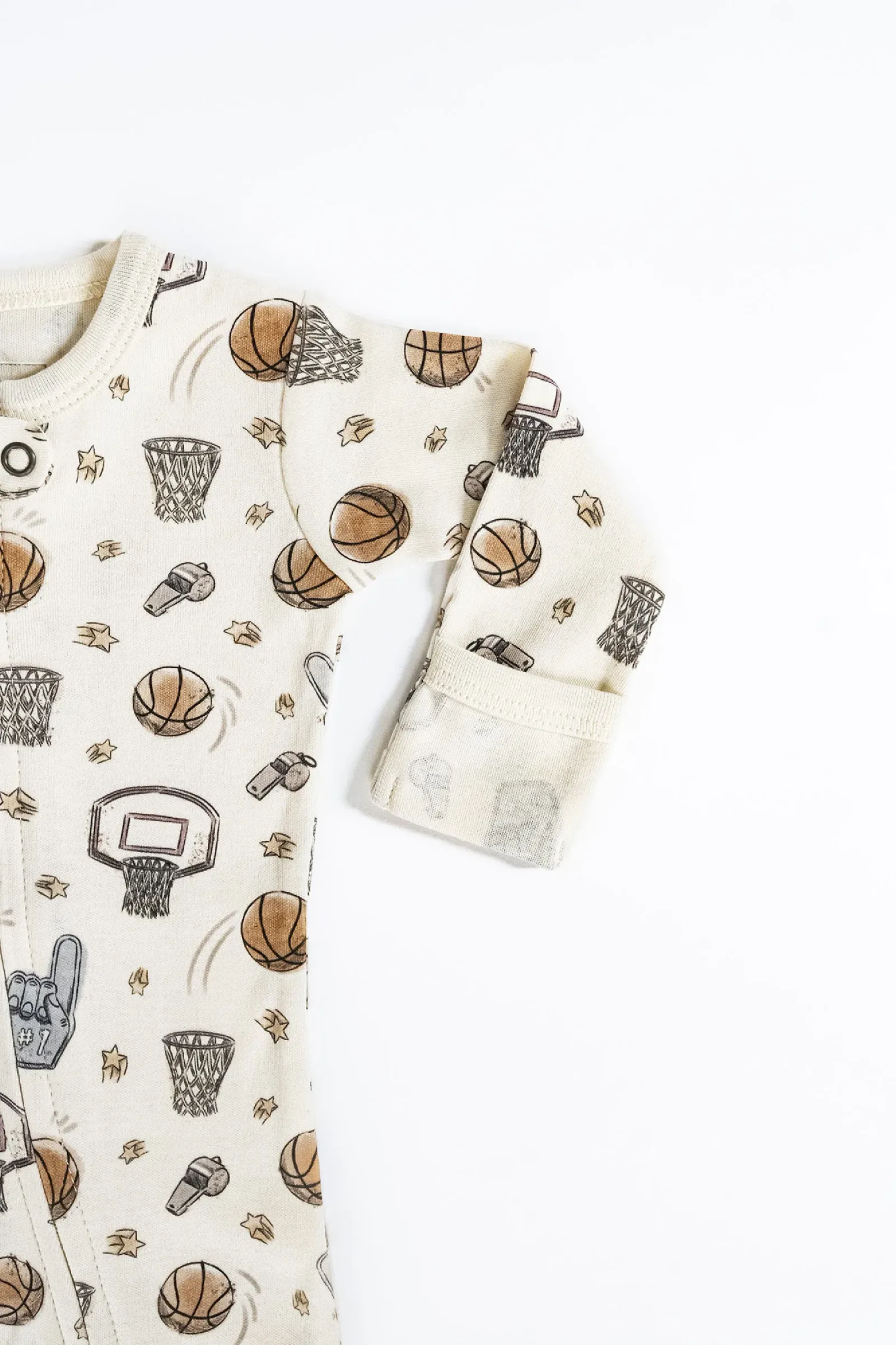 Hoops – Organic Zipper Footie