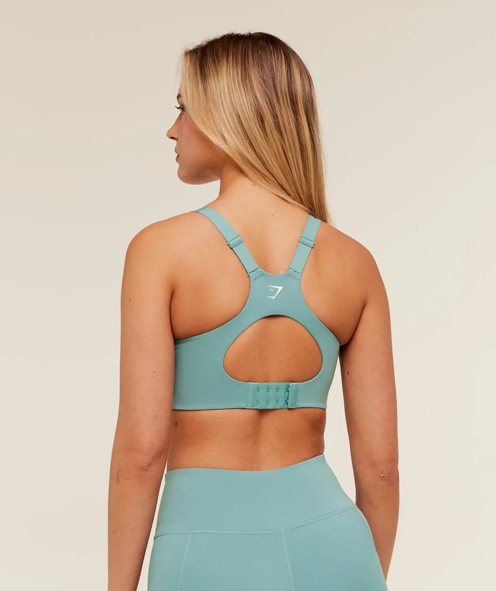Gymshark High Support V-Neck Sports Bra – Storm Blue