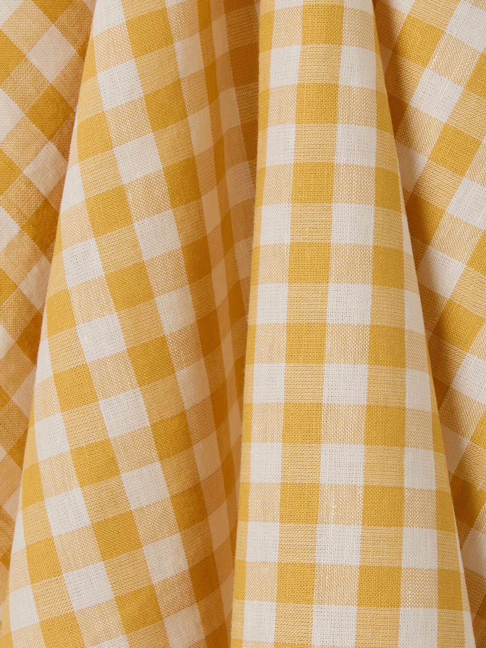 Honey Gingham Linen Blend Tea Towel