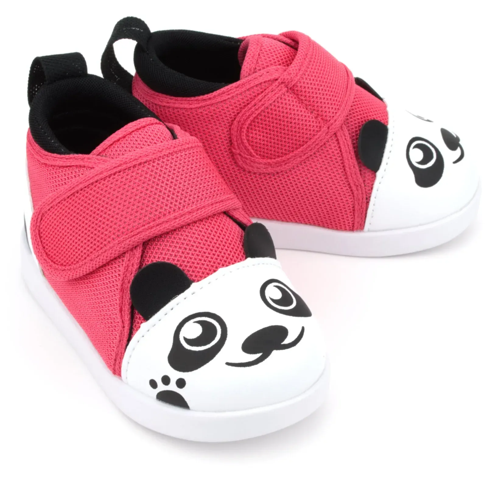 Panda Bear Squeaky Toddler Shoes for Girls and Boys V2 – Dark Pink