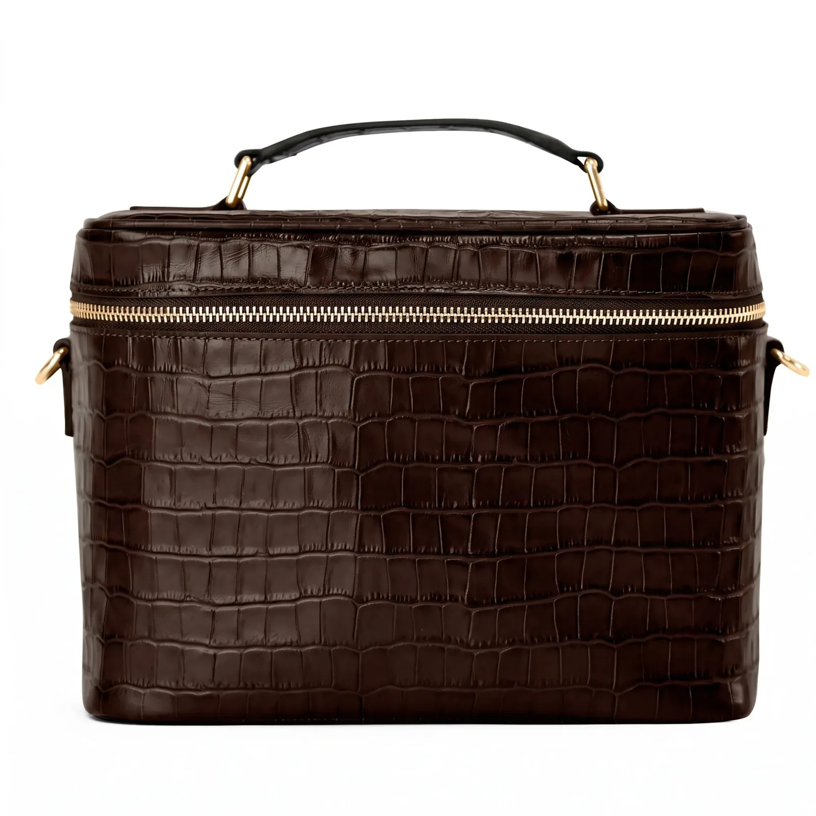 XL Train Case Brown Croc