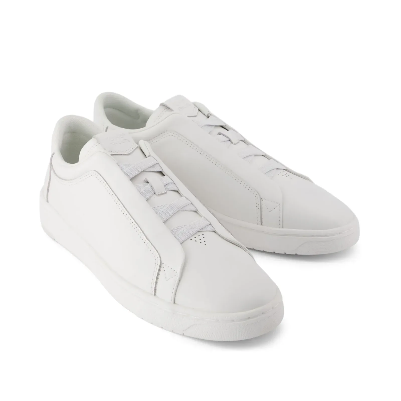 Mens TRVL Lite Miles Lace-Up Sneaker Water Resistant White Leather