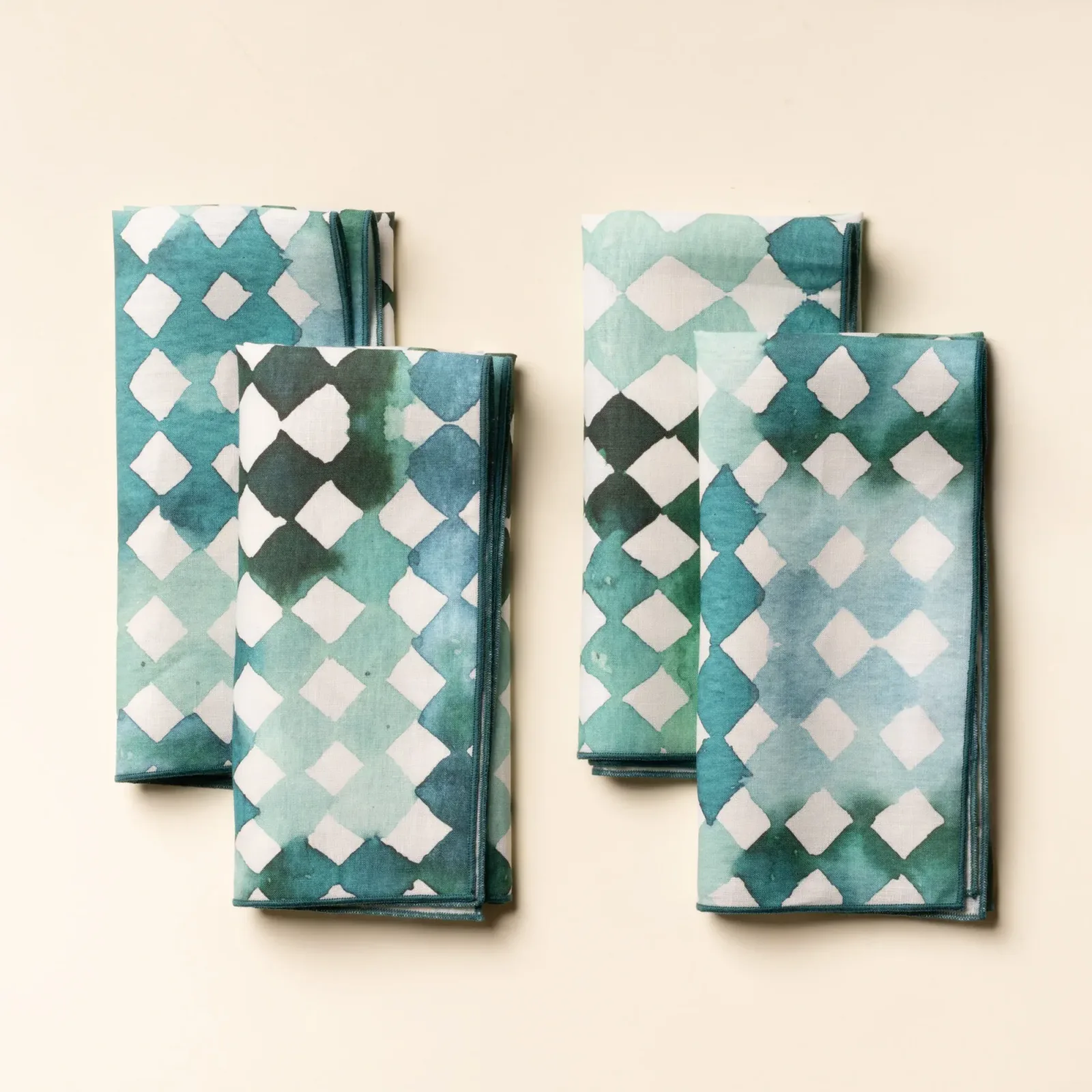 Watercolor Diamonds Napkins, Set of 4