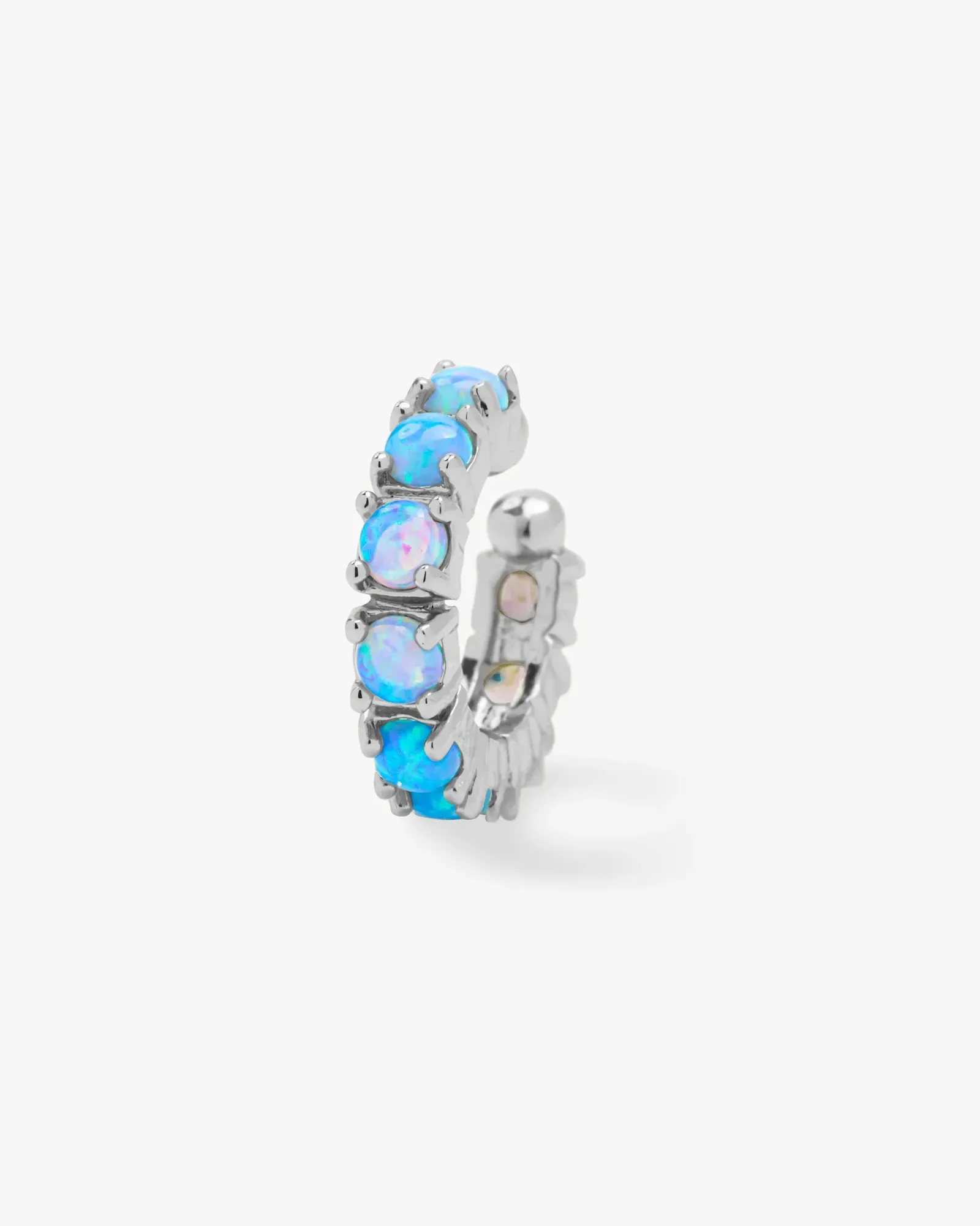 "Oh She Fancy" Ear Cuff – Silver|Blue Opal