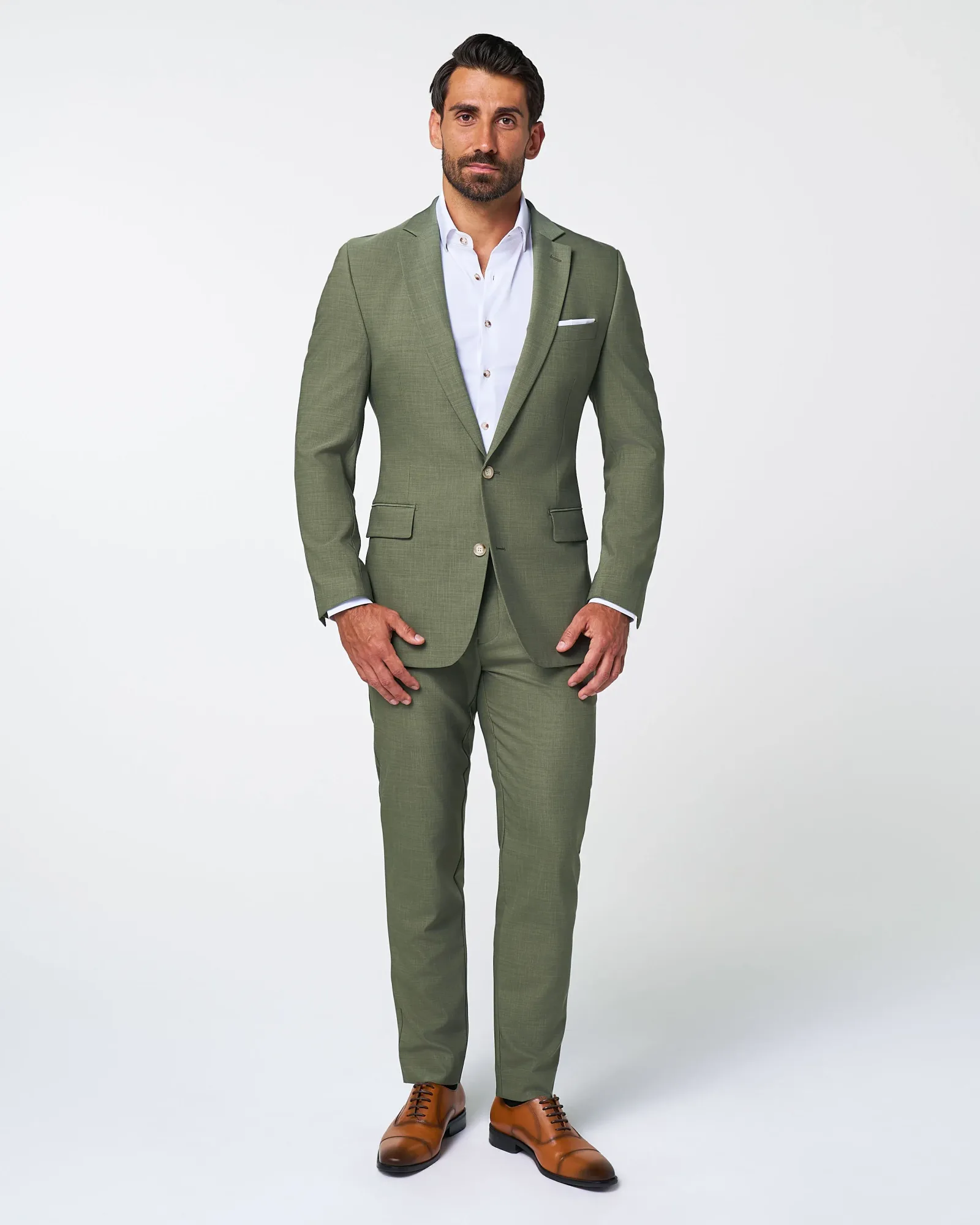 Athletic Fit Stretch Pants – Heathered Forest Green