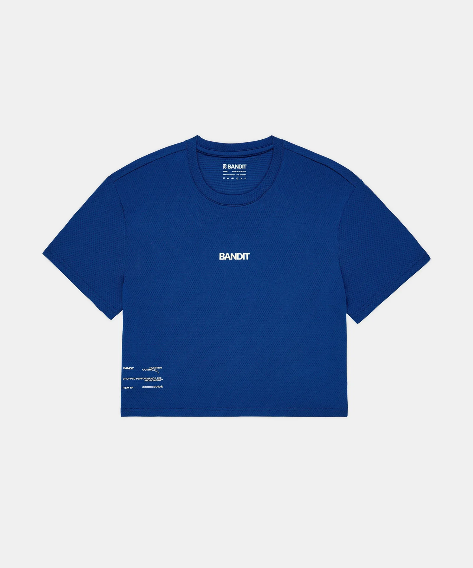 Women's Micromesh™ Cropped Run Tee – Bauhaus Blue