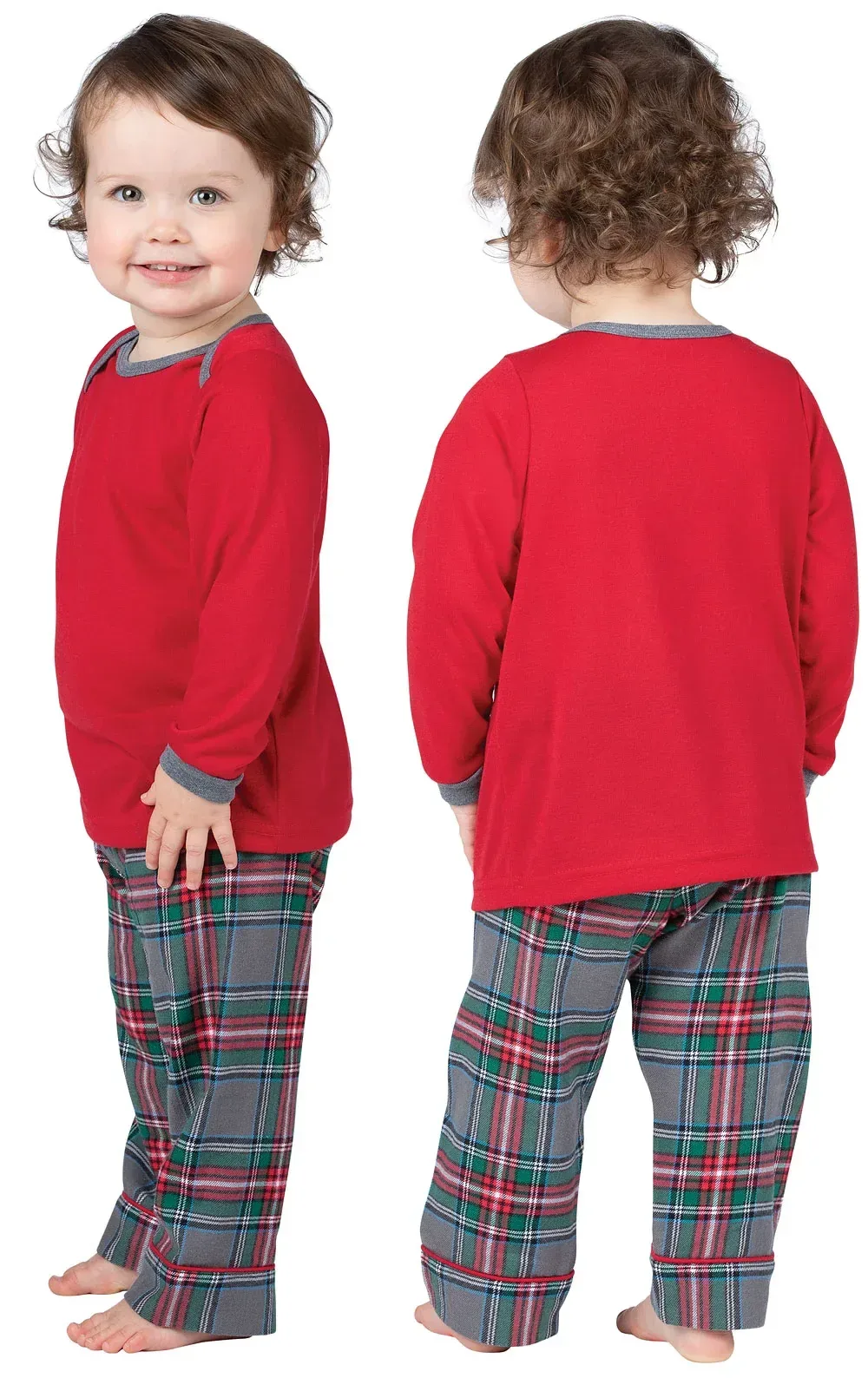 Gray Plaid Infant Pajamas – Dad and Me