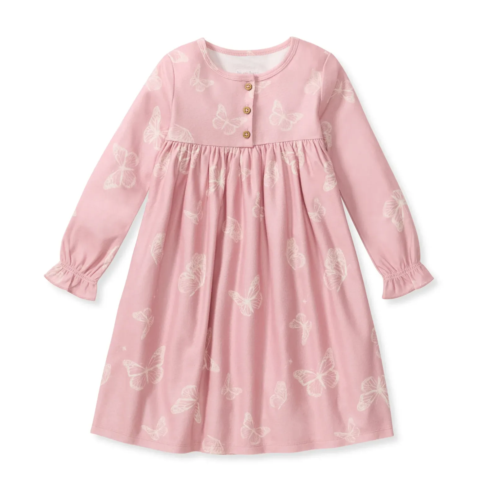 Pink Flutterflies Flannel Gown