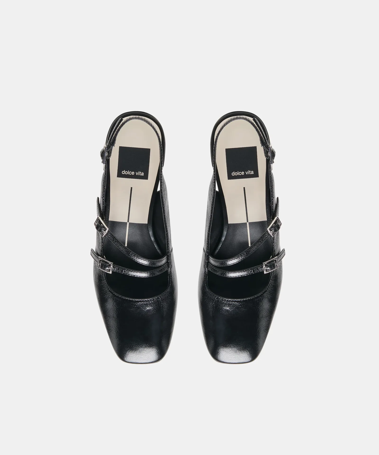 Driah Heels Black Leather
