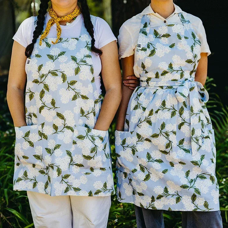 Rifle Paper Co. Blue Hydrangea Pinafore Apron