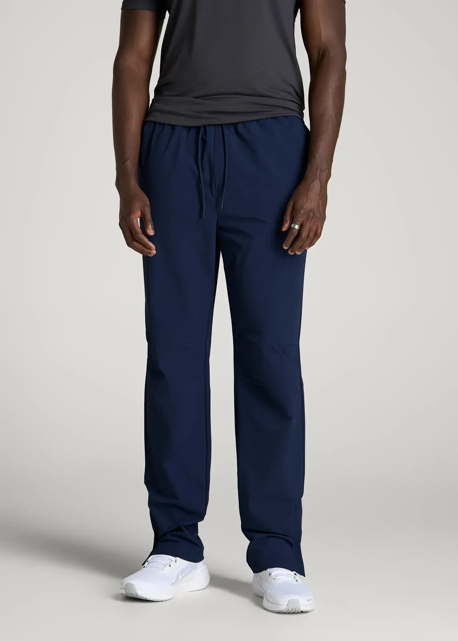 Flex Nylon Pants for Tall Men in Navy Blue