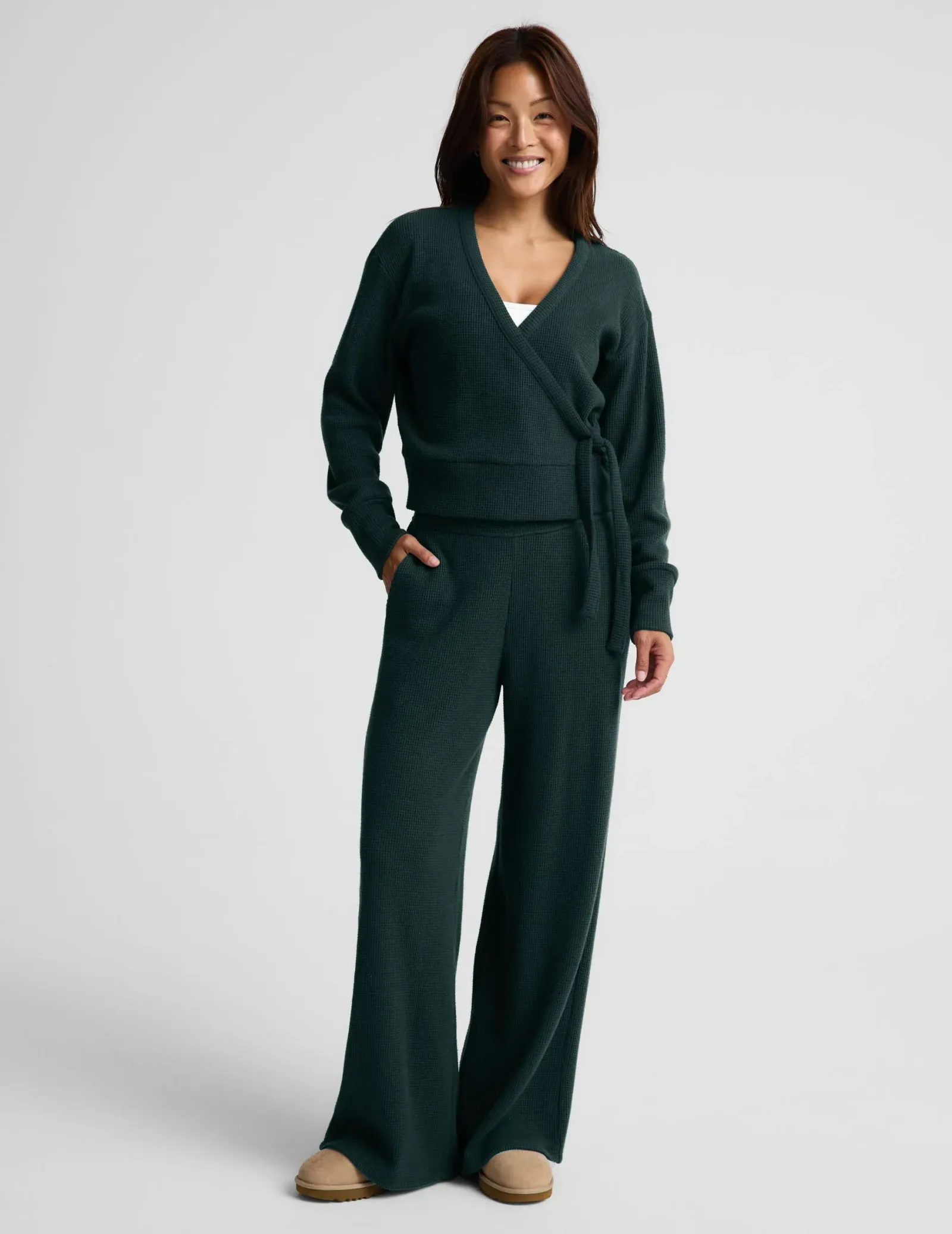 Rest Day Waffle Wrap Pullover
