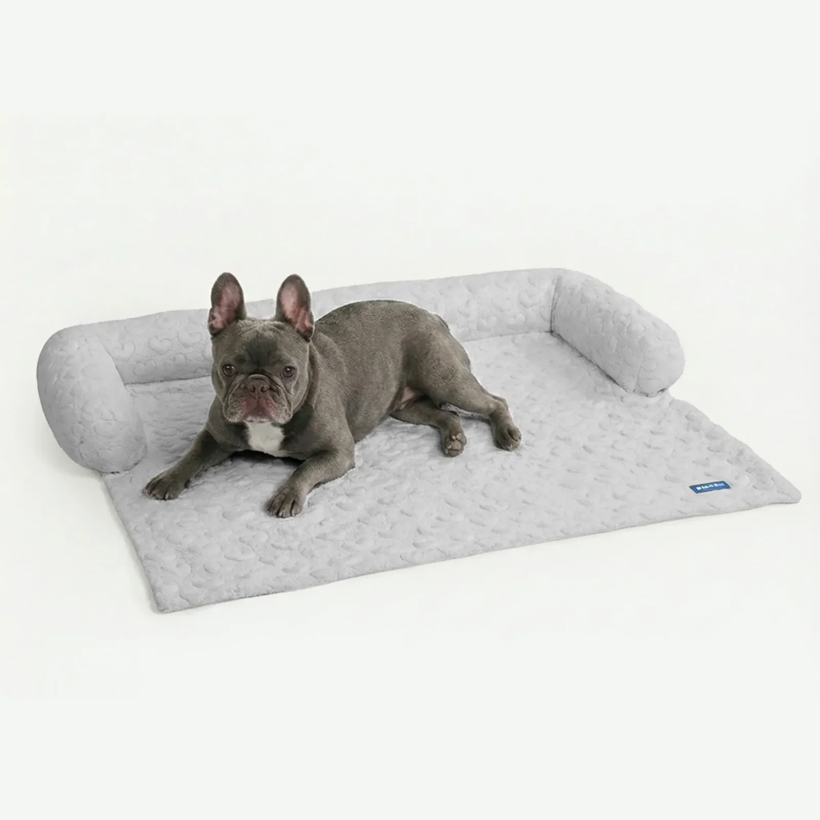 Frostcore™ Cooling Couch Cover Dog Bed – Hearts Grey