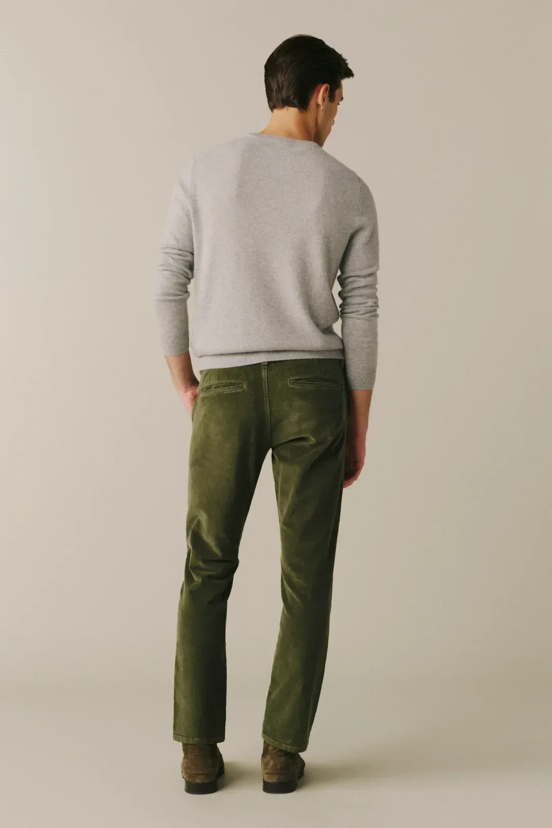 Ord – Straight Corduroy Trouser – Olive Grove