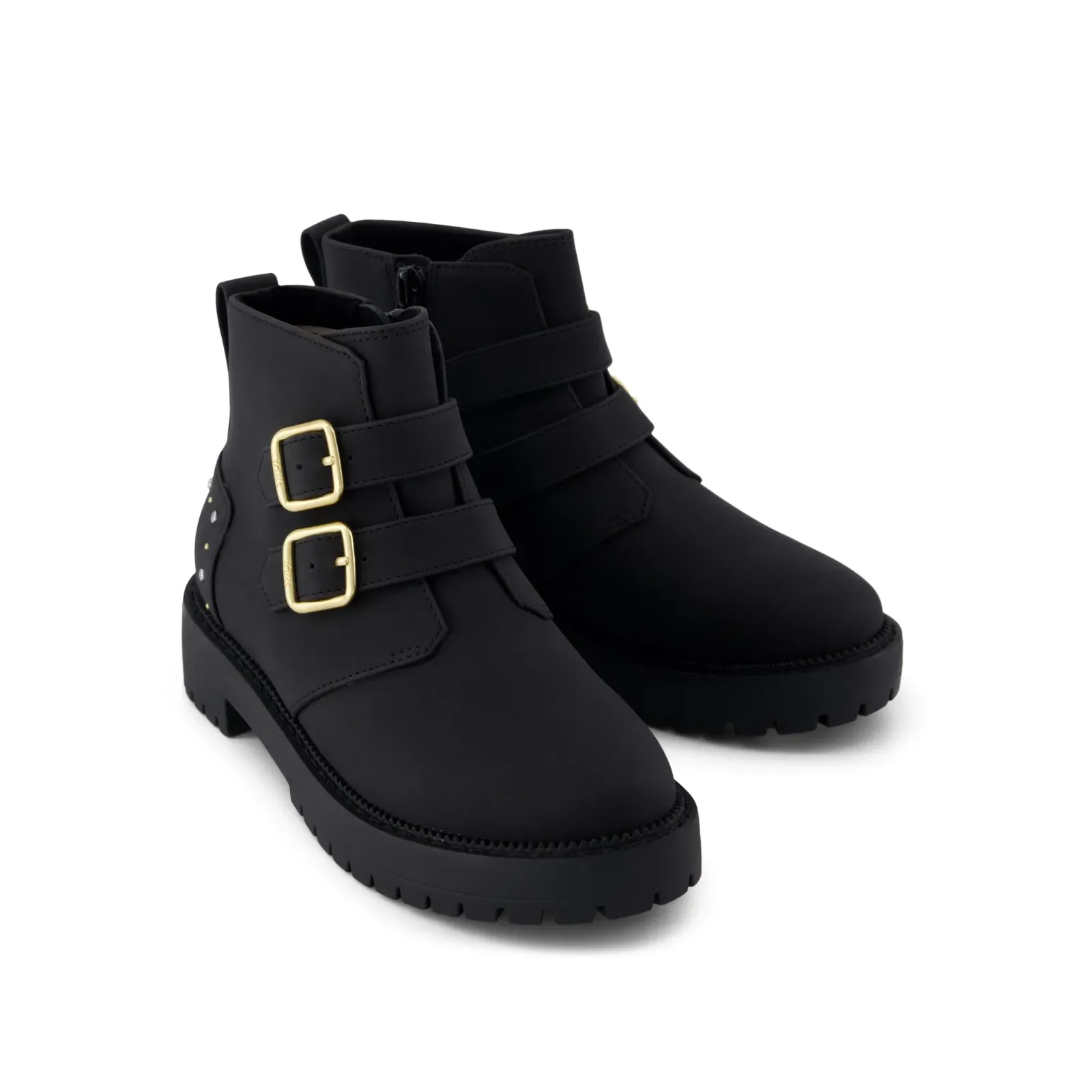 Black Nubuck Faux Leather w/ Studs Simone Kids Boot