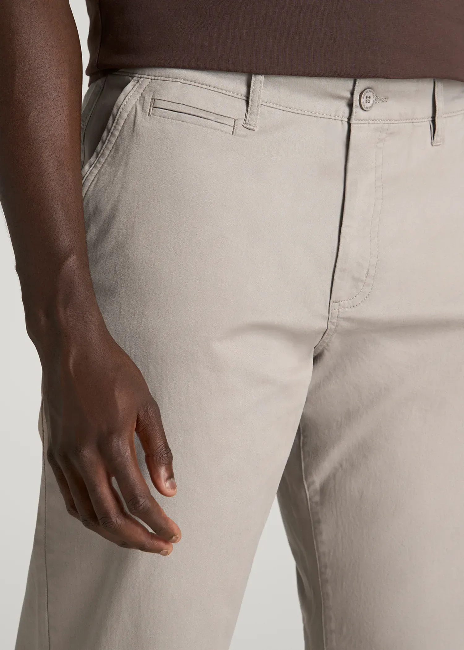 Mason Relaxed Fit Chinos for Tall Men in Moon Rock