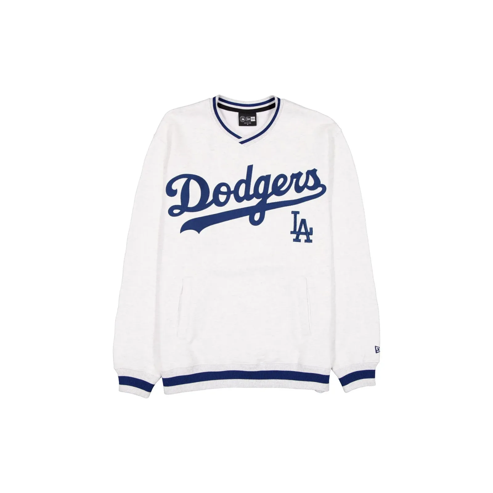 Los Angeles Dodgers Varsity Gray V-Neck Crewneck