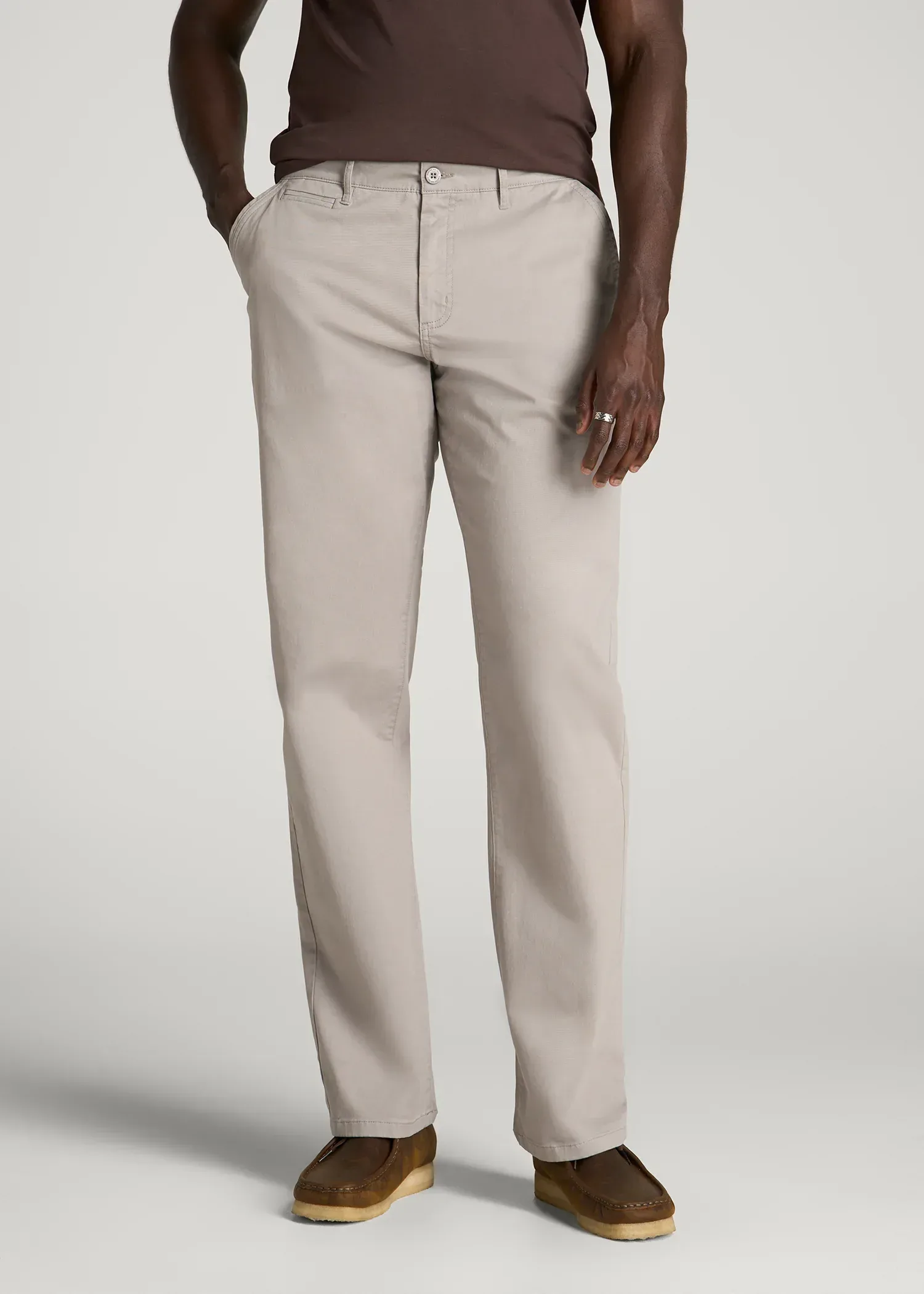 Mason Relaxed Fit Chinos for Tall Men in Moon Rock