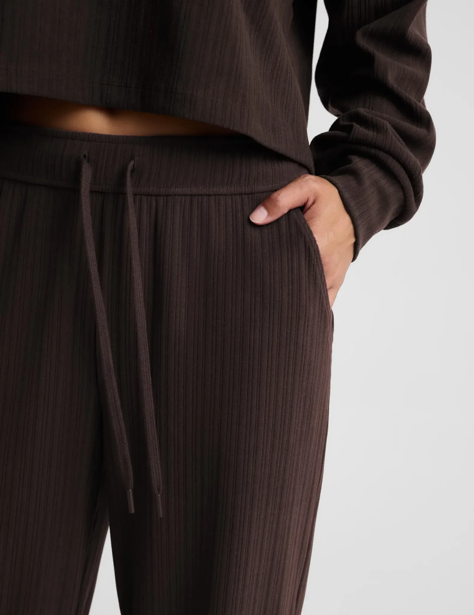 Breathe Easy Ribbed Wide Leg Pant