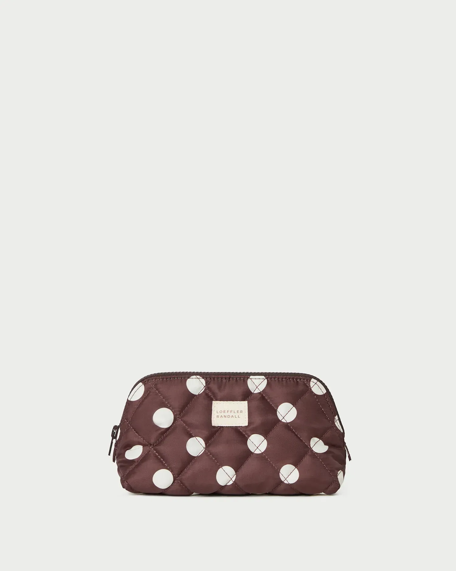 Georgette Brown/Cream Mini Cosmetic Pouch