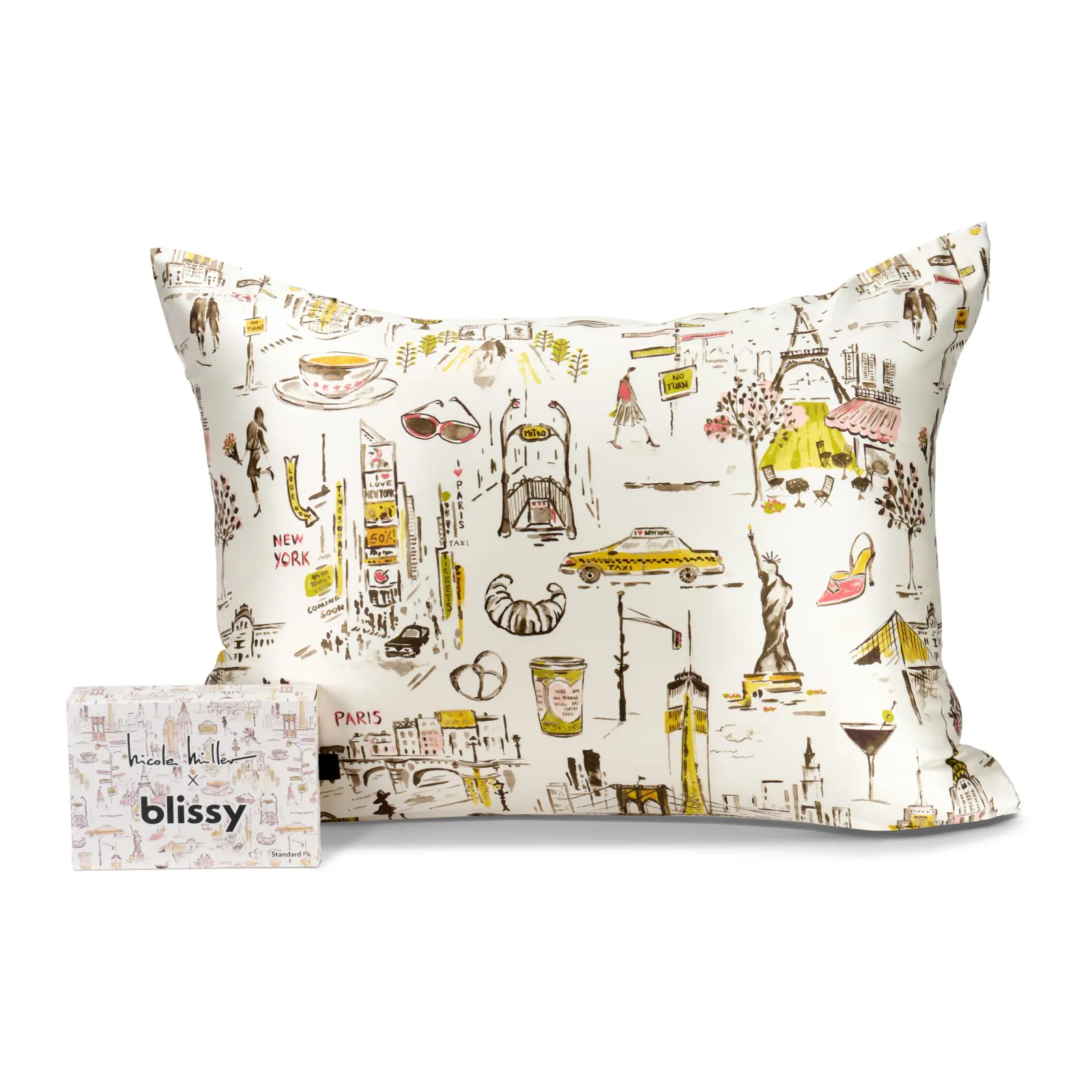 Pillowcase – Nicole Miller – NY to Paris – Standard