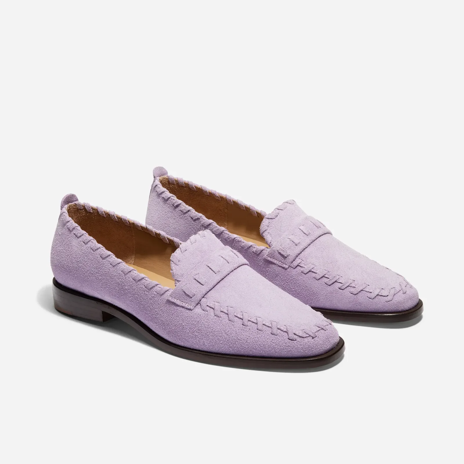 Lidia Whipstitch Loafer Lilac