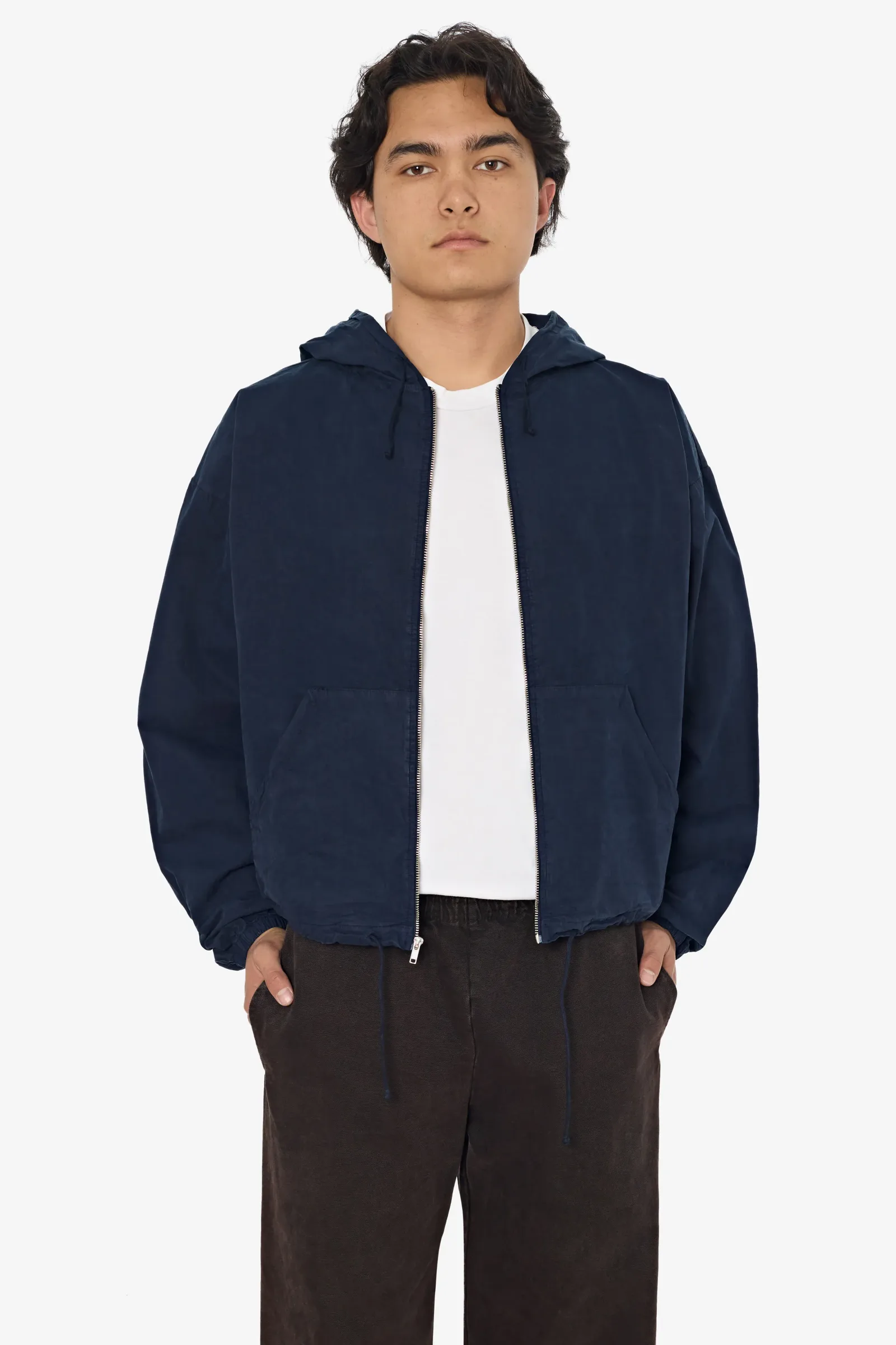 RJC410GD – Cotton Poplin Zip-Up Hooded Jacket
